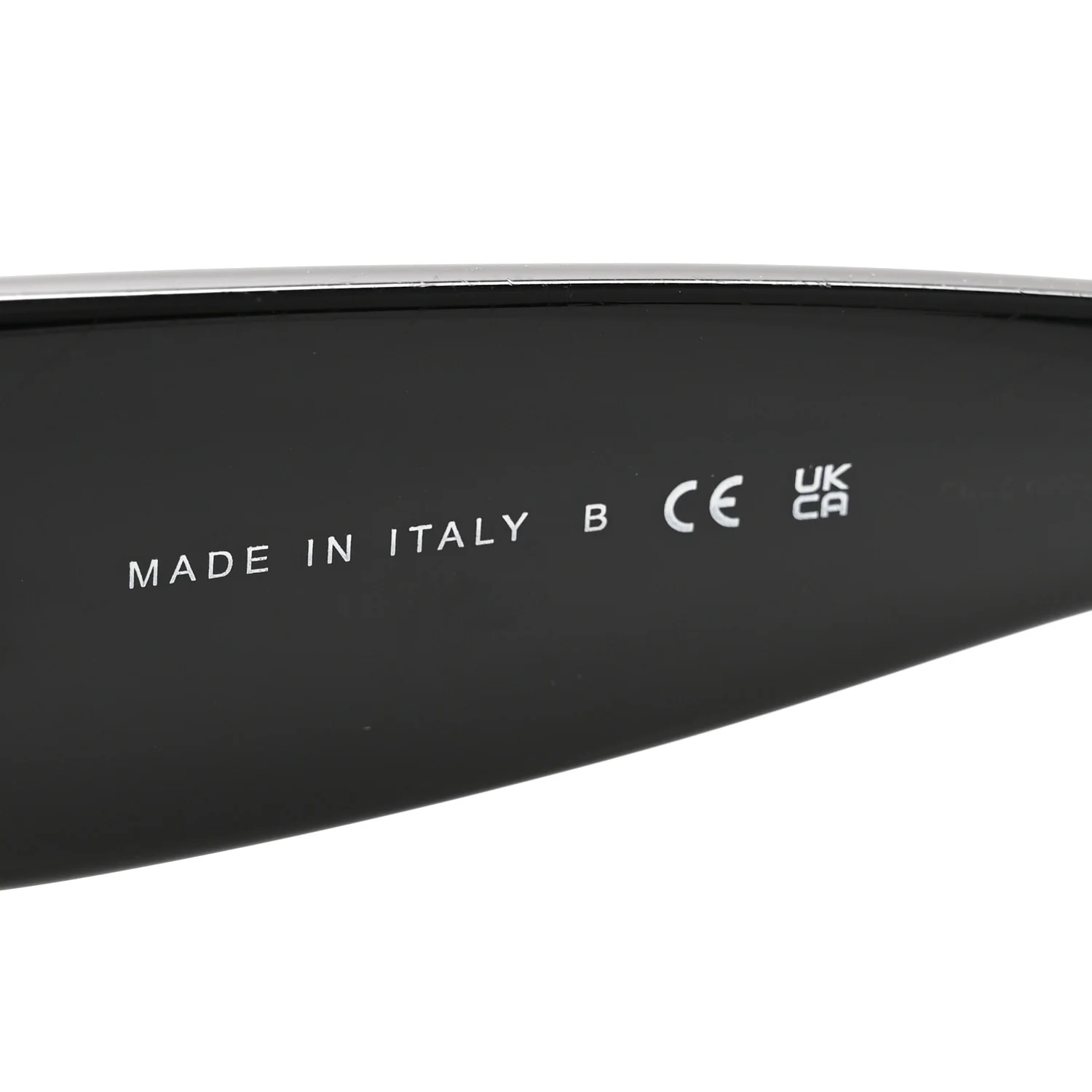 Acetate Rectangle Sunglasses 5435 Black - Image 6