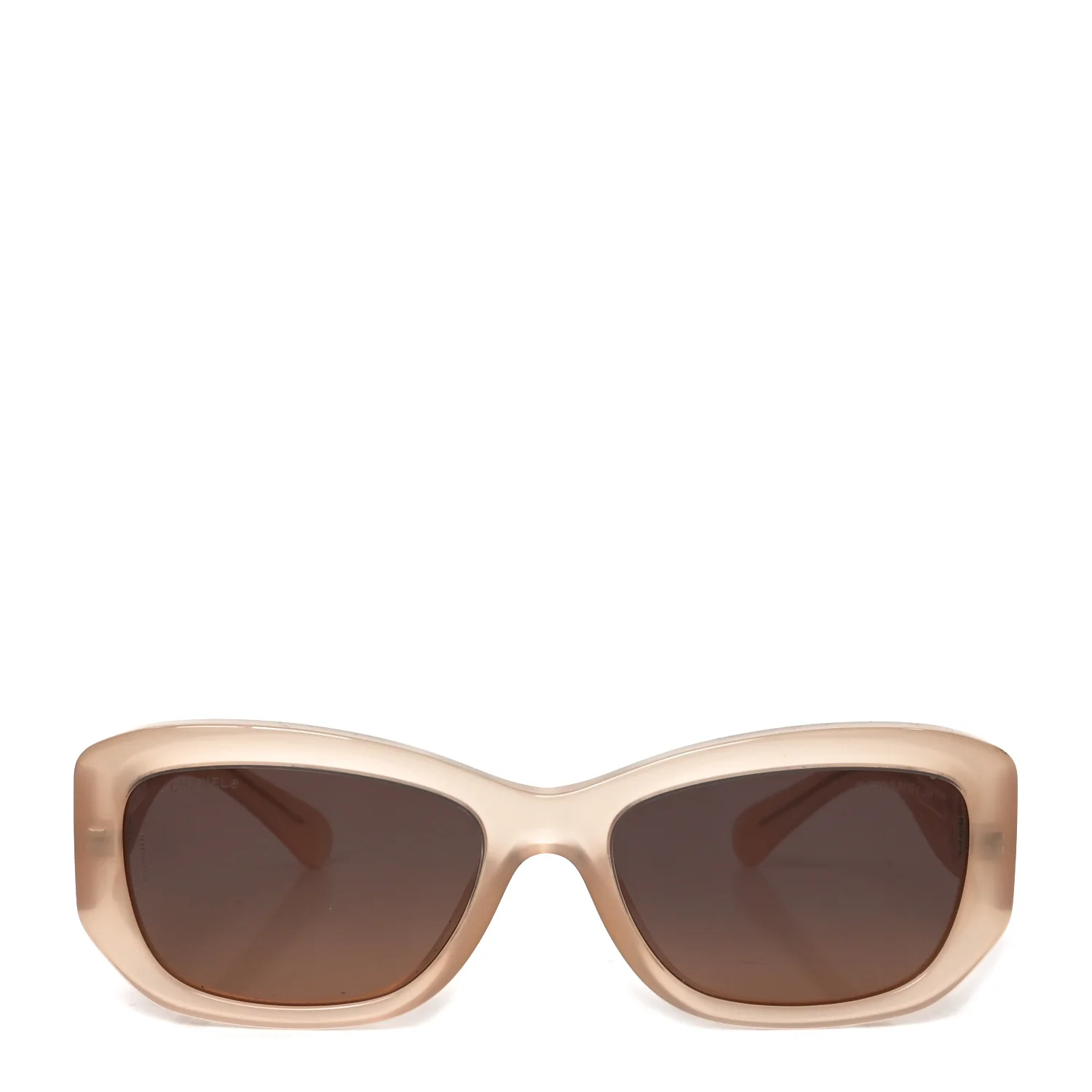 Acetate Rectangle Sunglasses 5493-A Light Pink - Image 2