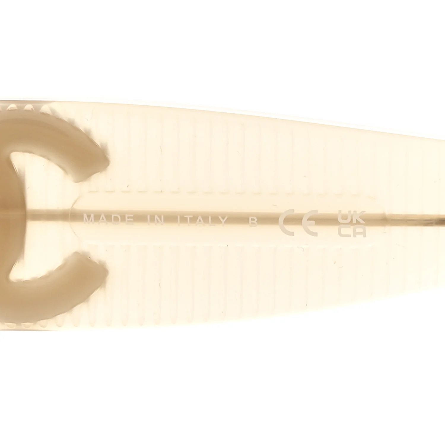 Acetate Rectangle Sunglasses 5493-A Light Yellow - Image 6