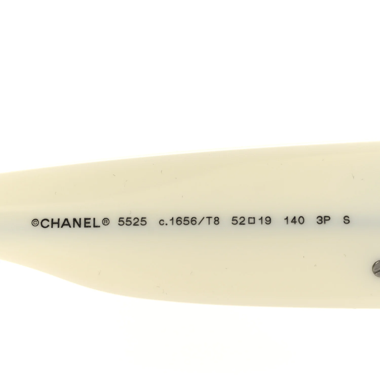 Acetate Rectangle Sunglasses 5525 Black White - Image 6