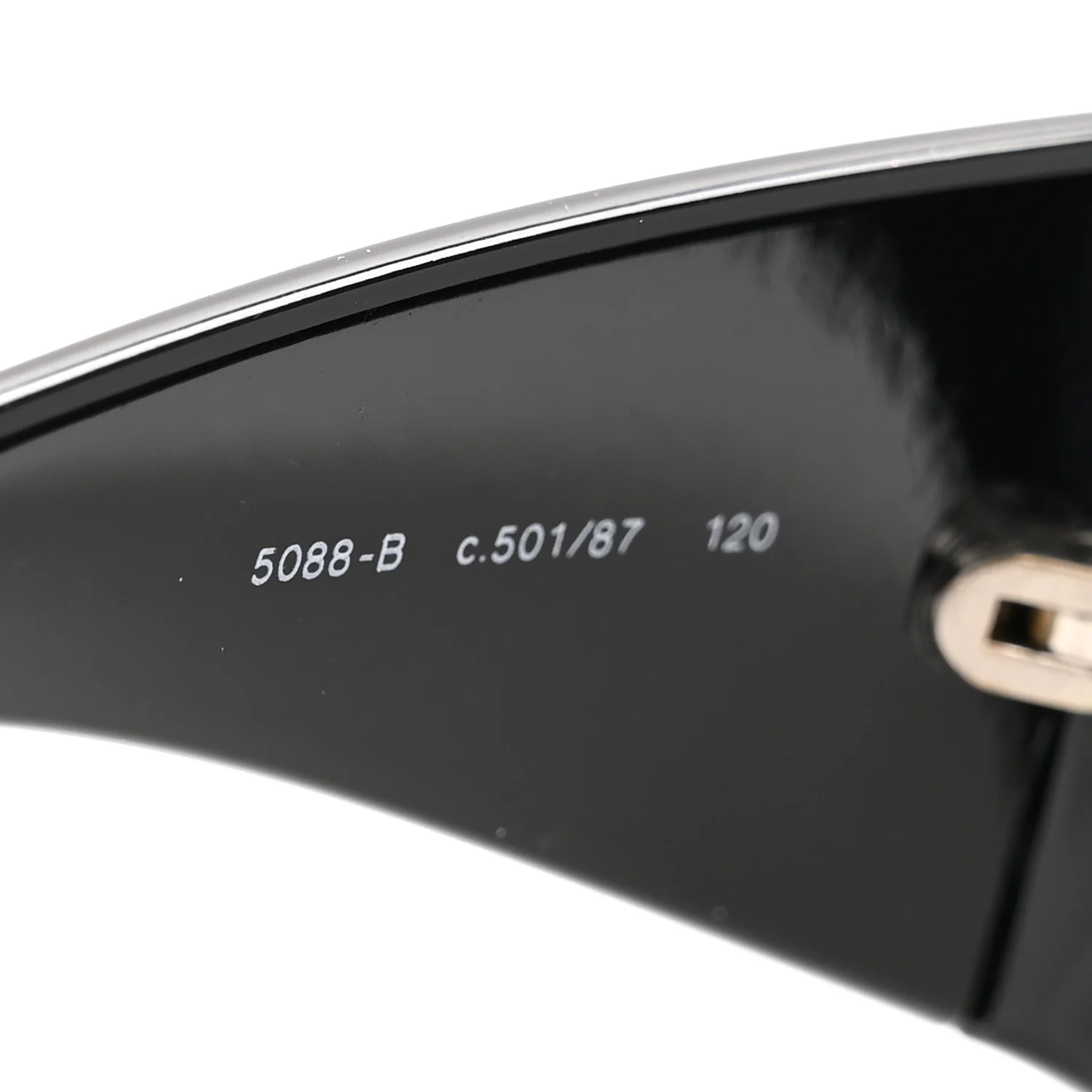 Acetate Shield Sunglasses 5088-B Black - Image 6