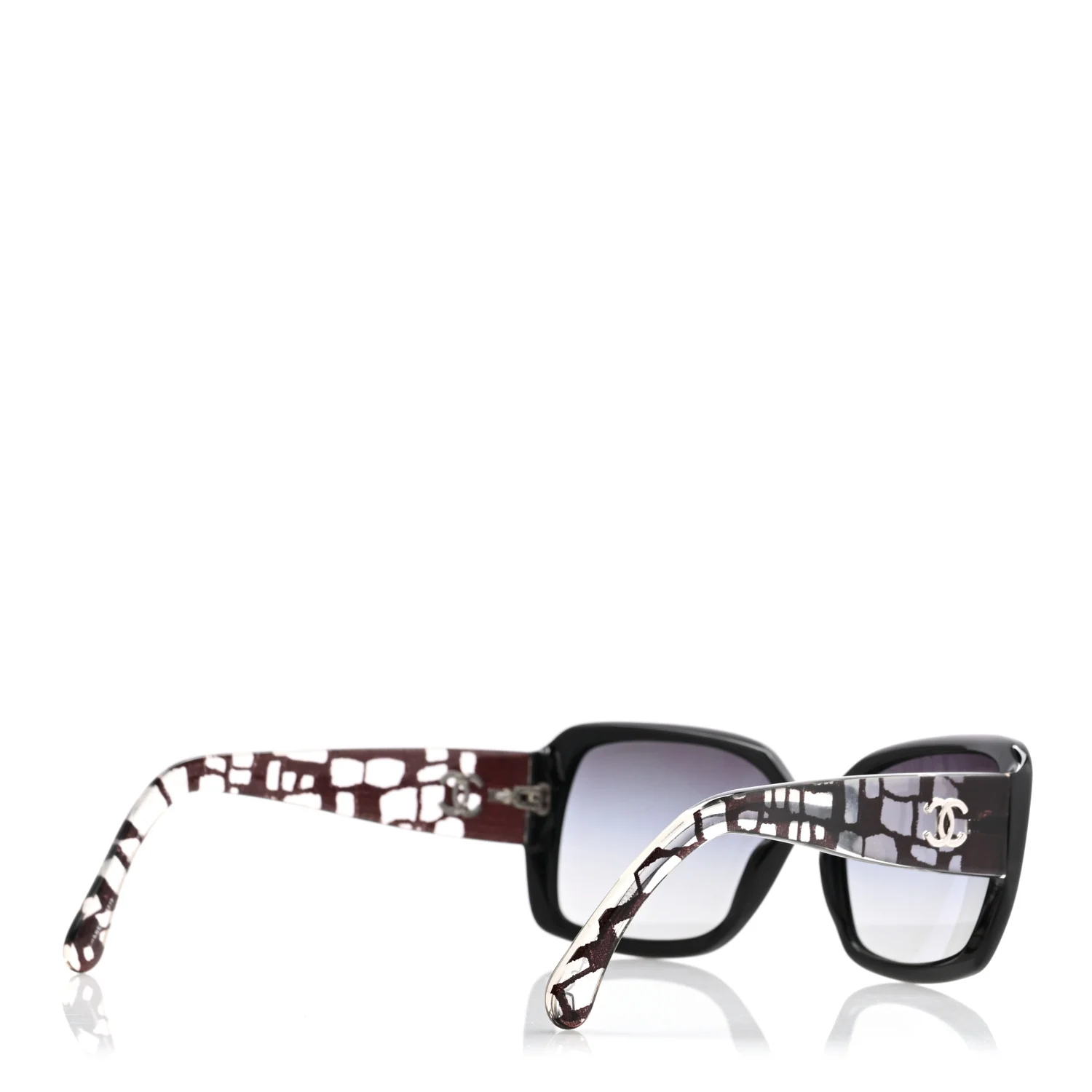 Acetate Square Sunglasses 5213 Black - Image 4