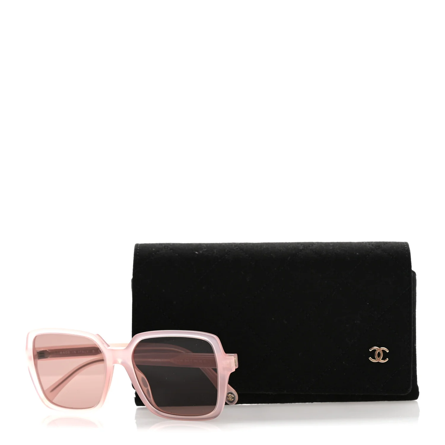 Acetate Square Sunglasses 5505 Light Pink - Image 8
