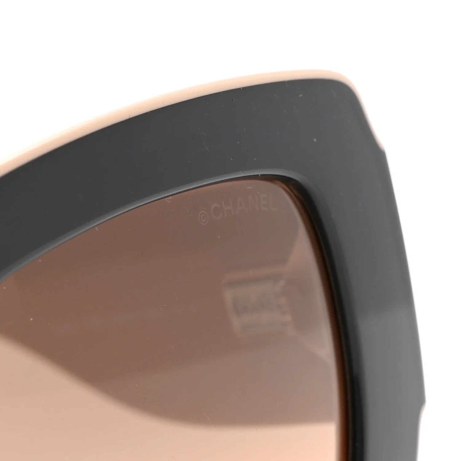 Acetate Square Sunglasses 6059 Black Beige - Image 8