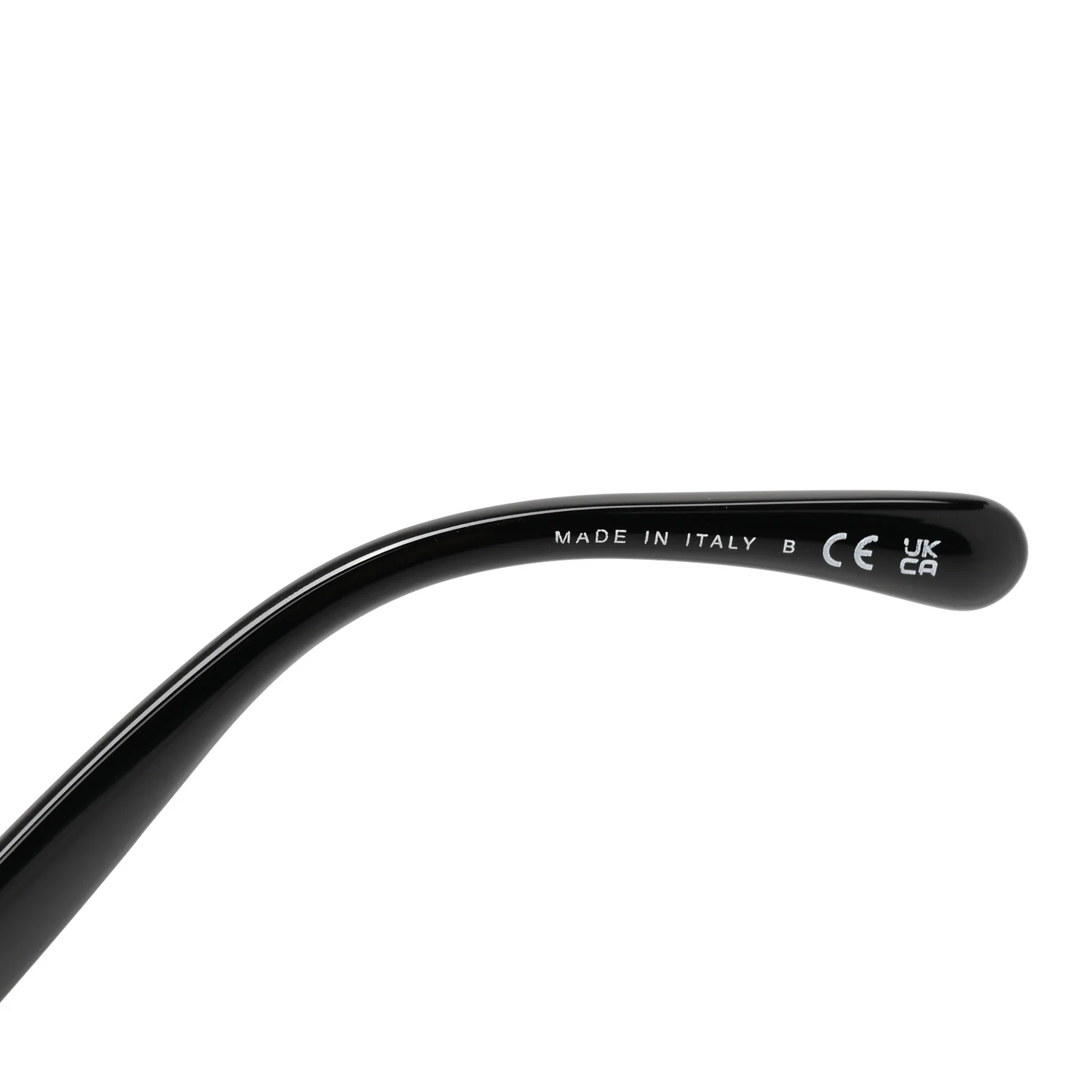 Acetate Strass Square Sunglasses 5422-B-A Black White - Image 6