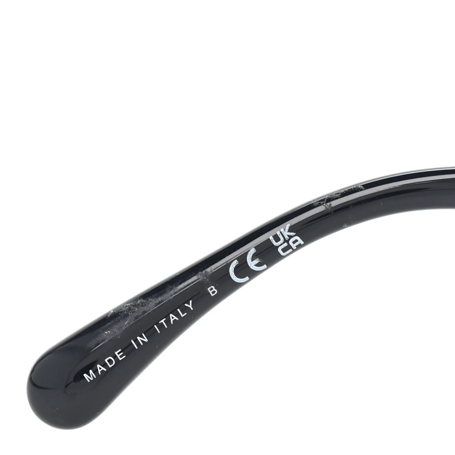 Acetate Strass Square Sunglasses 5422-B Black - Image 5