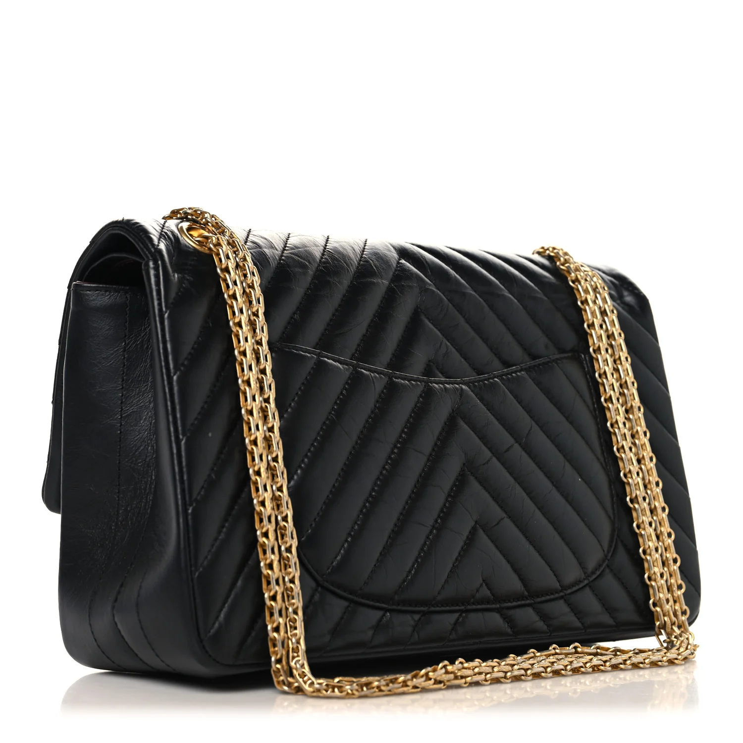 Aged Calfskin Chevron Quilted 2.55 Reissue 226 Flap Black - Image 3