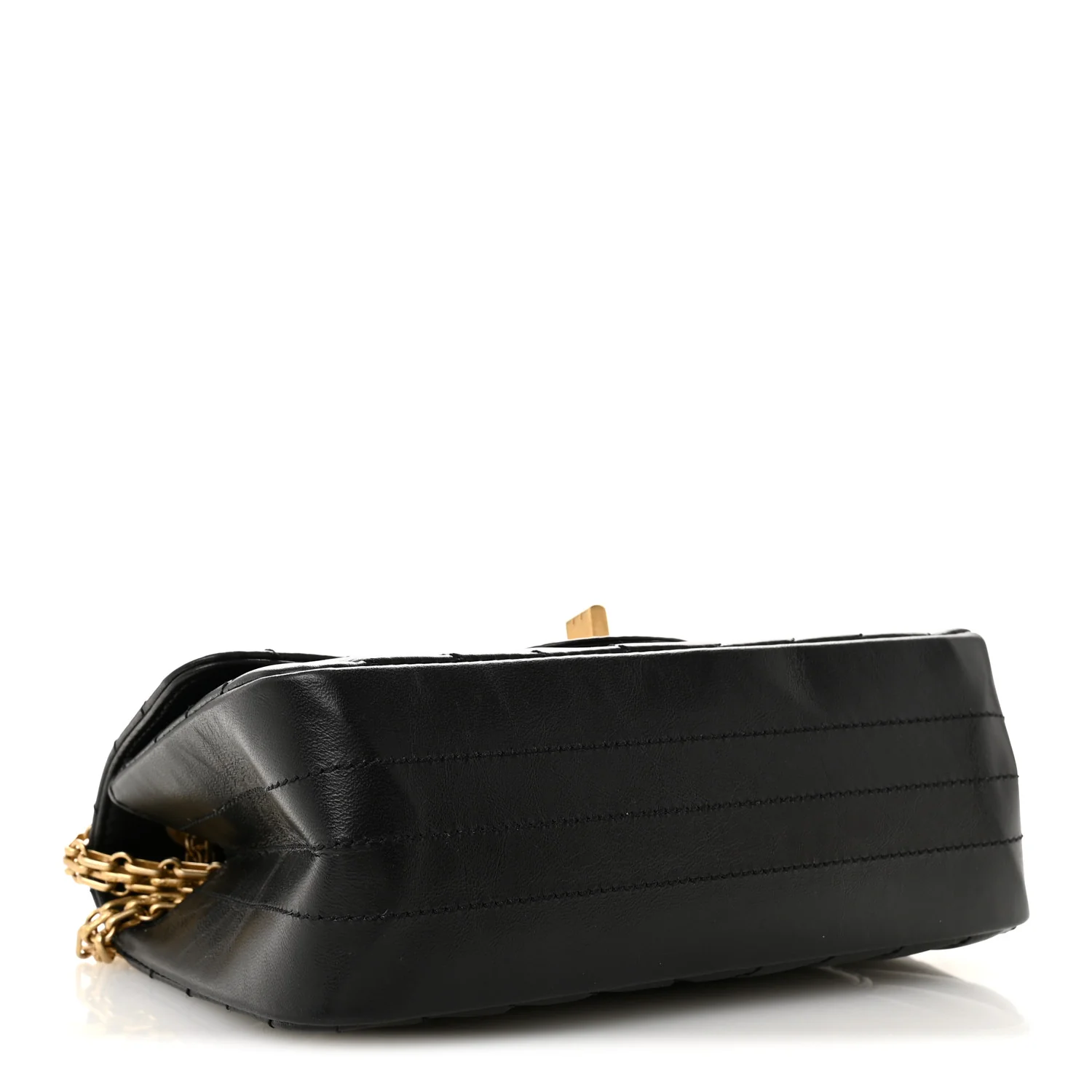 Aged Calfskin Chevron Quilted 2.55 Reissue Mini Flap Black - Image 4