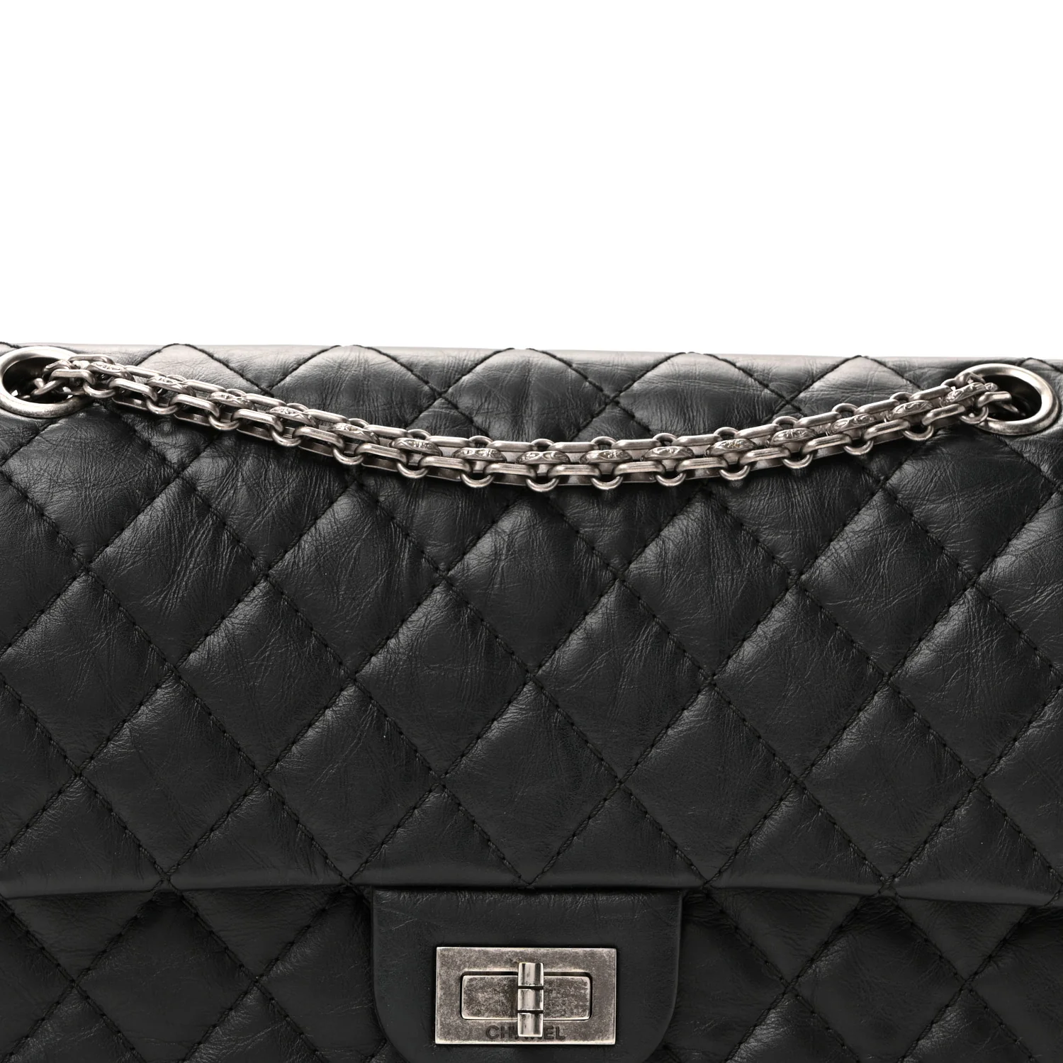Aged Calfskin Quilted 2.55 Reissue 225 Flap Black - Image 20