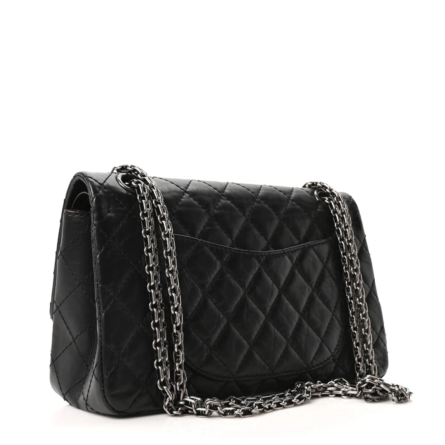 Aged Calfskin Quilted 2.55 Reissue 225 Flap Black - Image 3