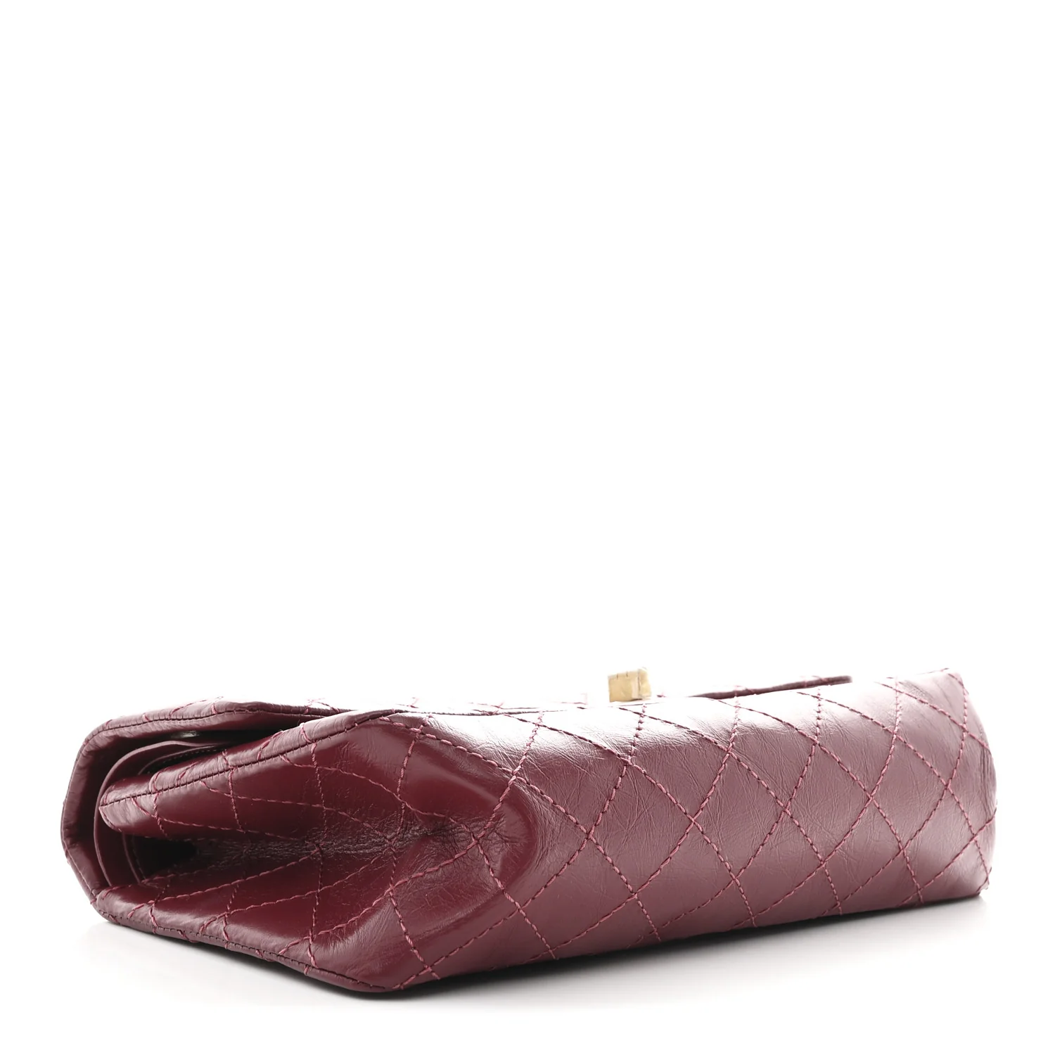 Aged Calfskin Quilted 2.55 Reissue 225 Flap Burgundy - Image 4