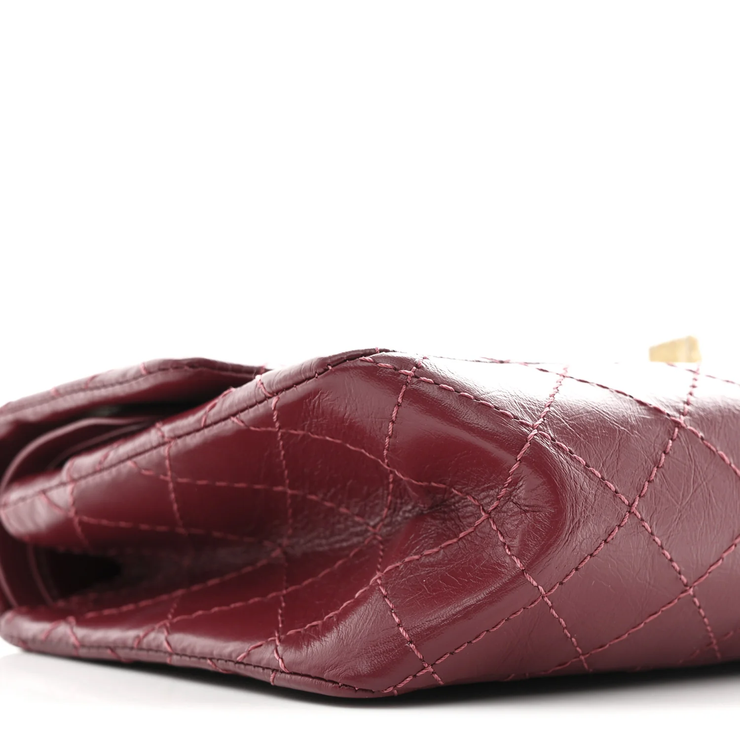 Aged Calfskin Quilted 2.55 Reissue 225 Flap Burgundy - Image 9