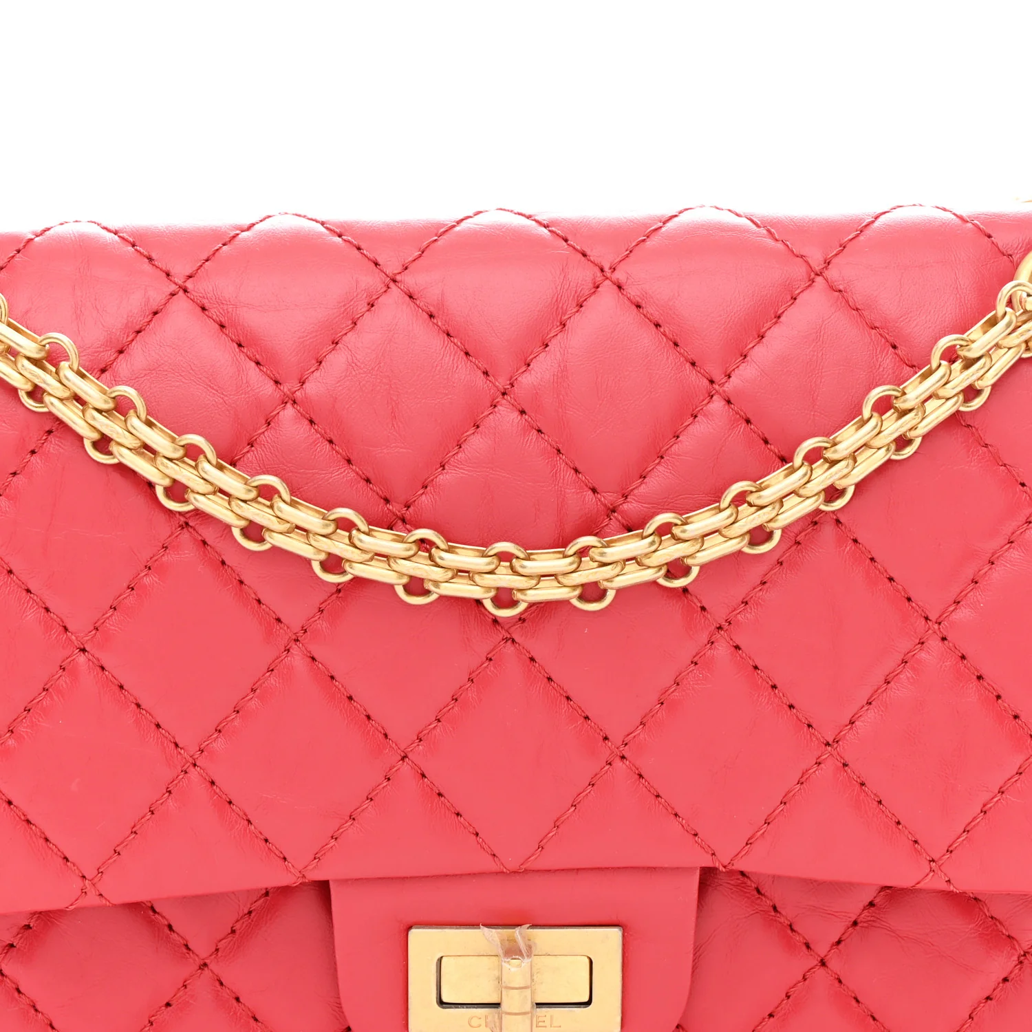 Aged Calfskin Quilted 2.55 Reissue 225 Flap Red - Image 8