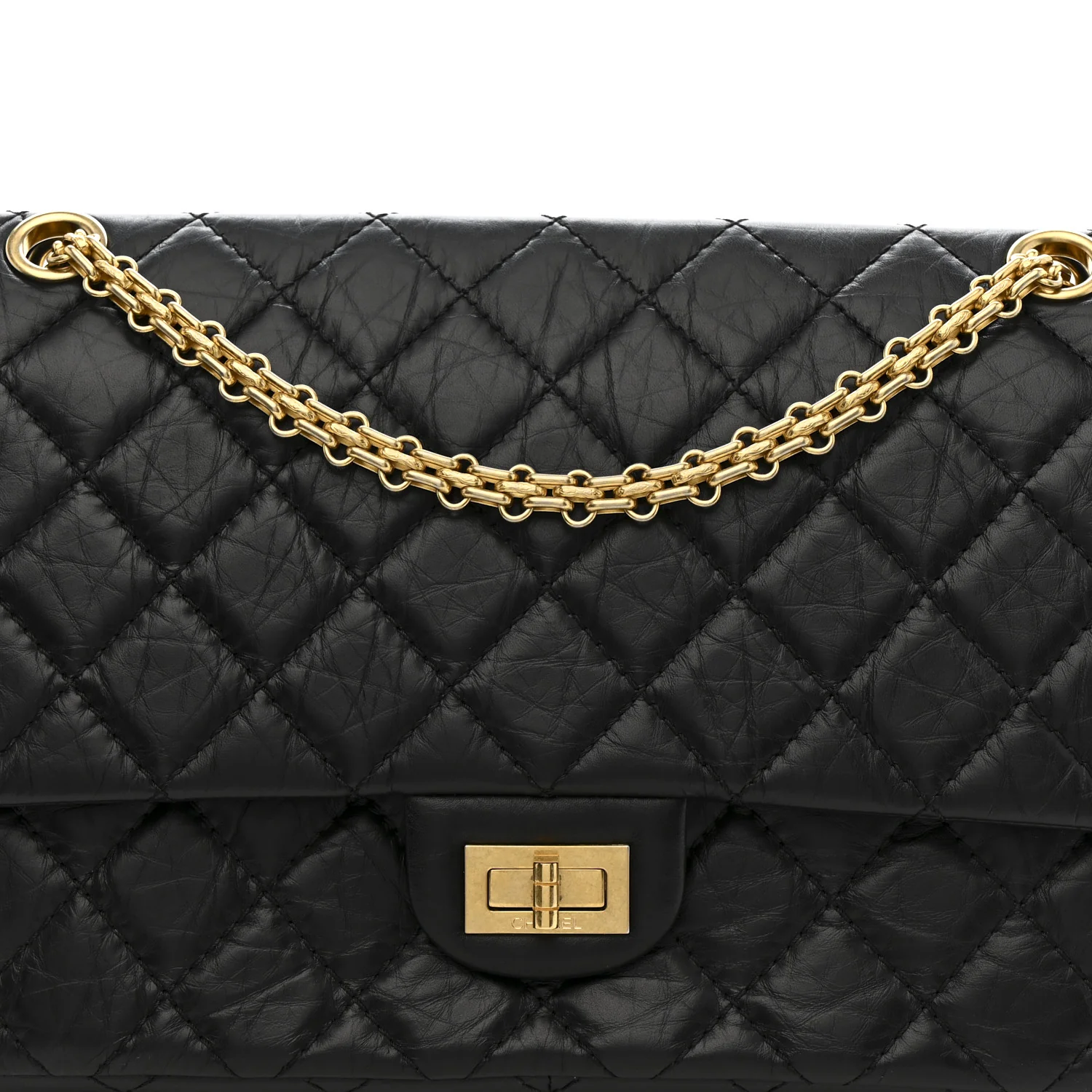 Aged Calfskin Quilted 2.55 Reissue 226 Flap Black - Image 8