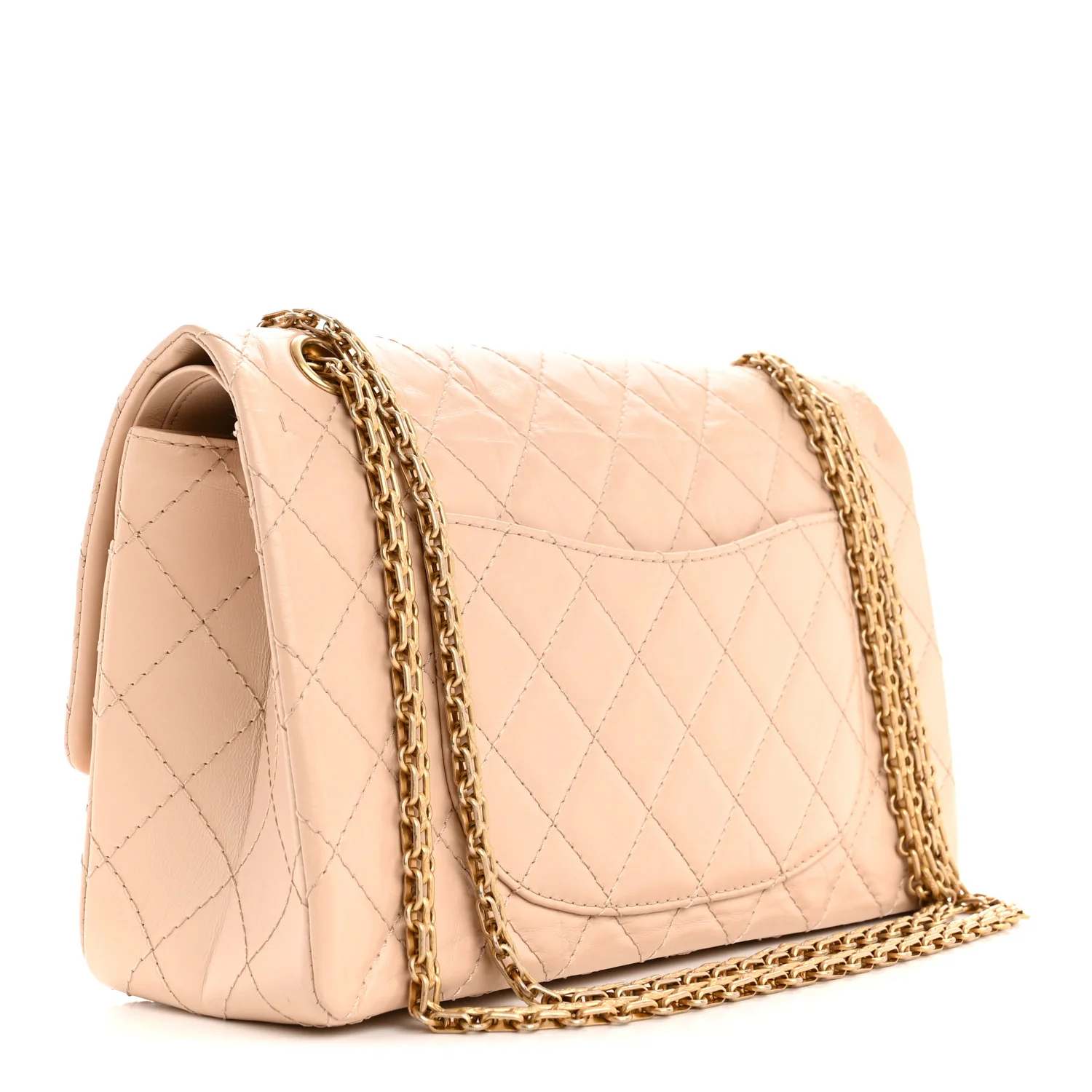 Aged Calfskin Quilted 2.55 Reissue 226 Flap Light Beige - Image 3