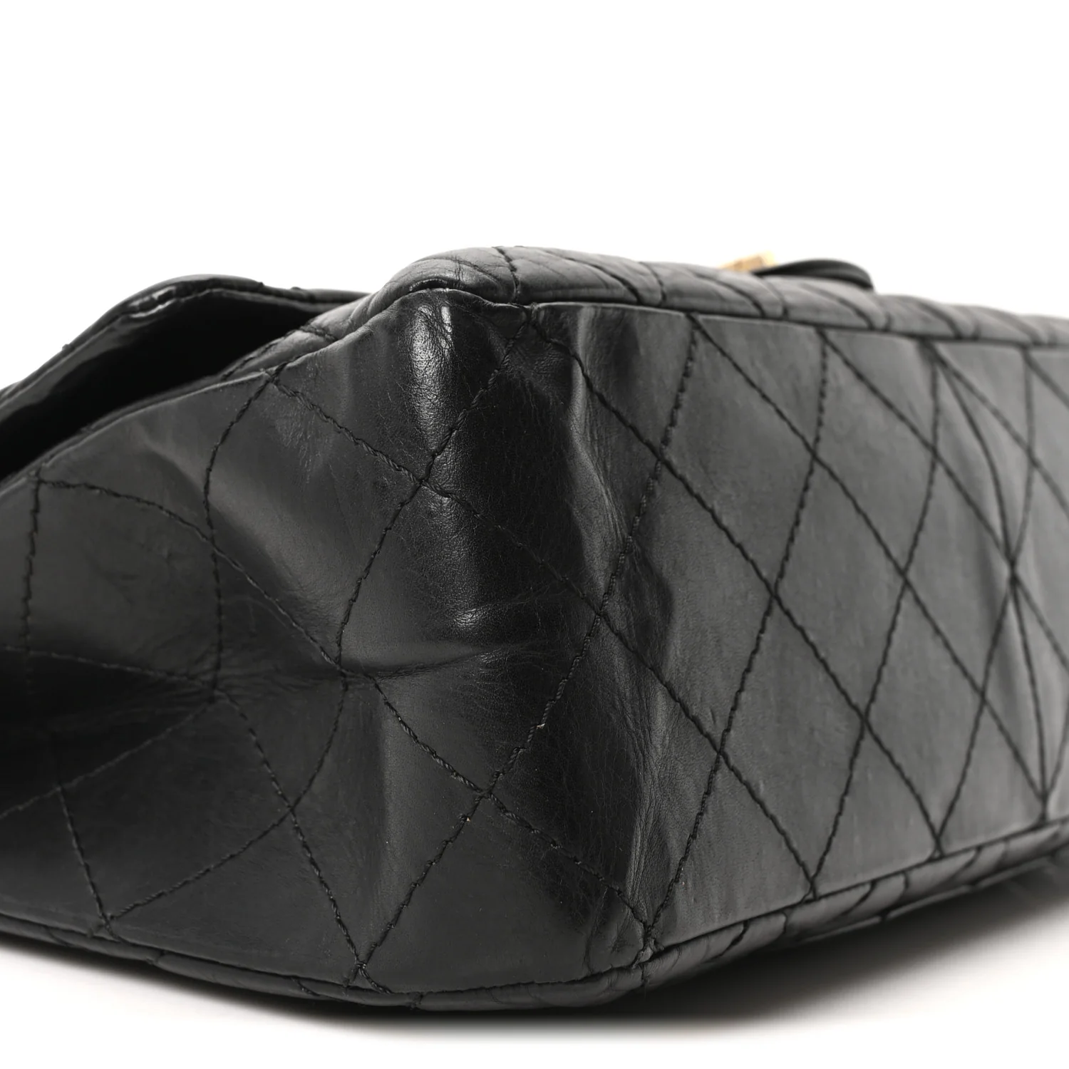 Aged Calfskin Quilted 2.55 Reissue 227 Flap Black - Image 9