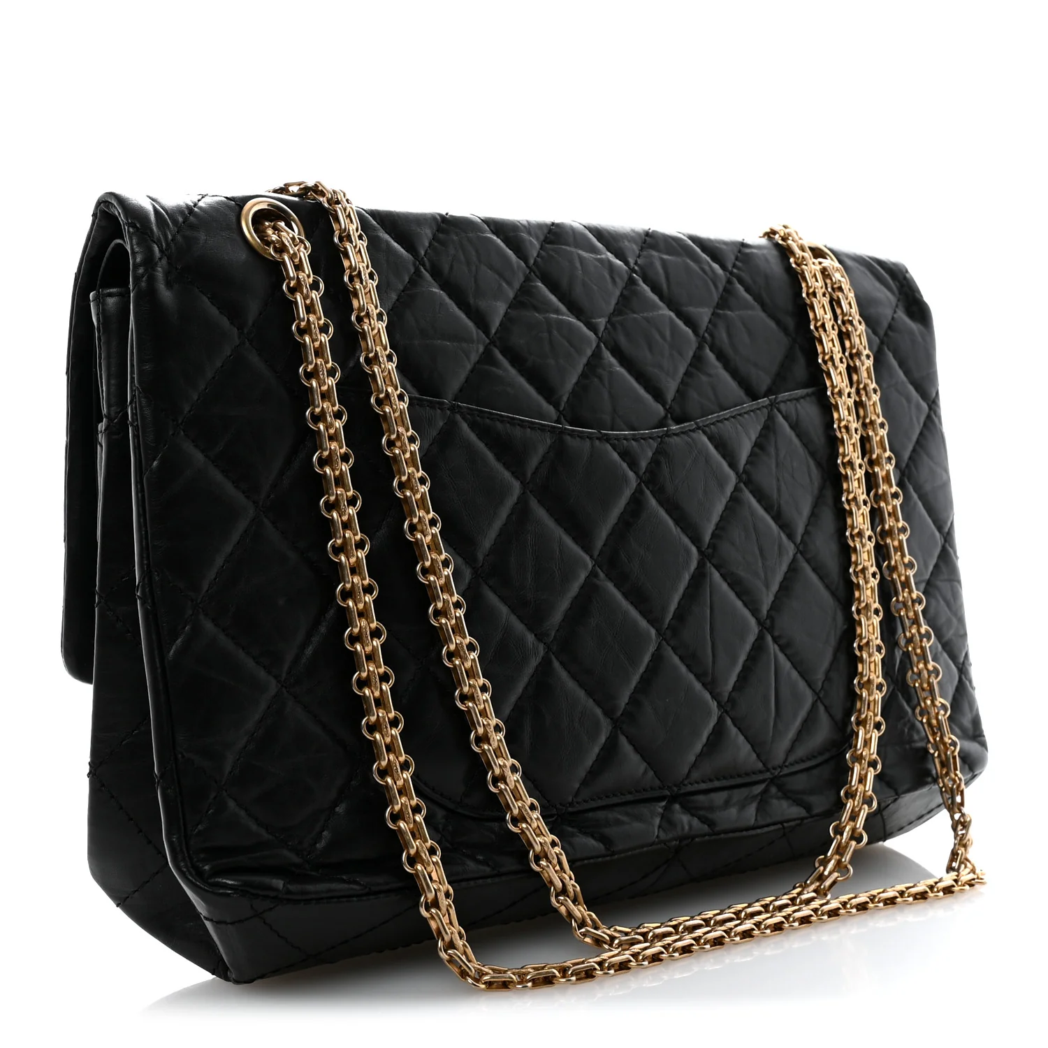 Aged Calfskin Quilted 2.55 Reissue 227 Flap Black - Image 3