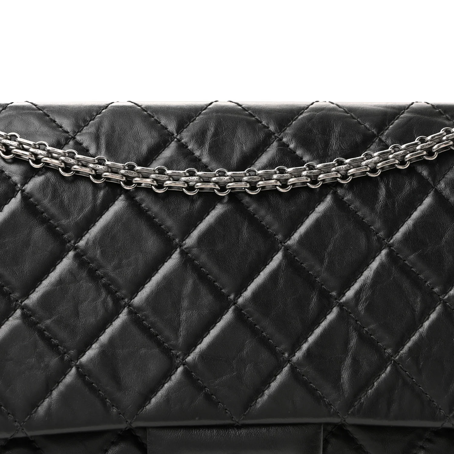 Aged Calfskin Quilted 2.55 Reissue 227 Flap Black - Image 22