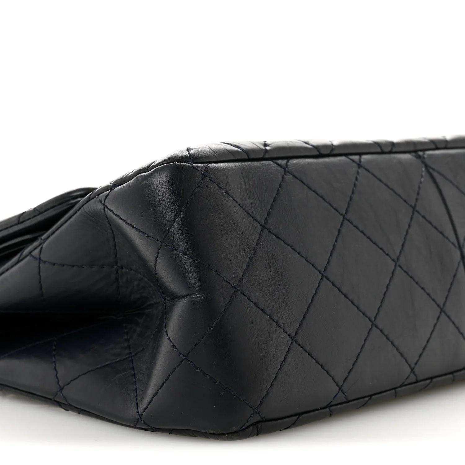 Aged Calfskin Quilted 2.55 Reissue 227 Flap Dark Blue - Image 9