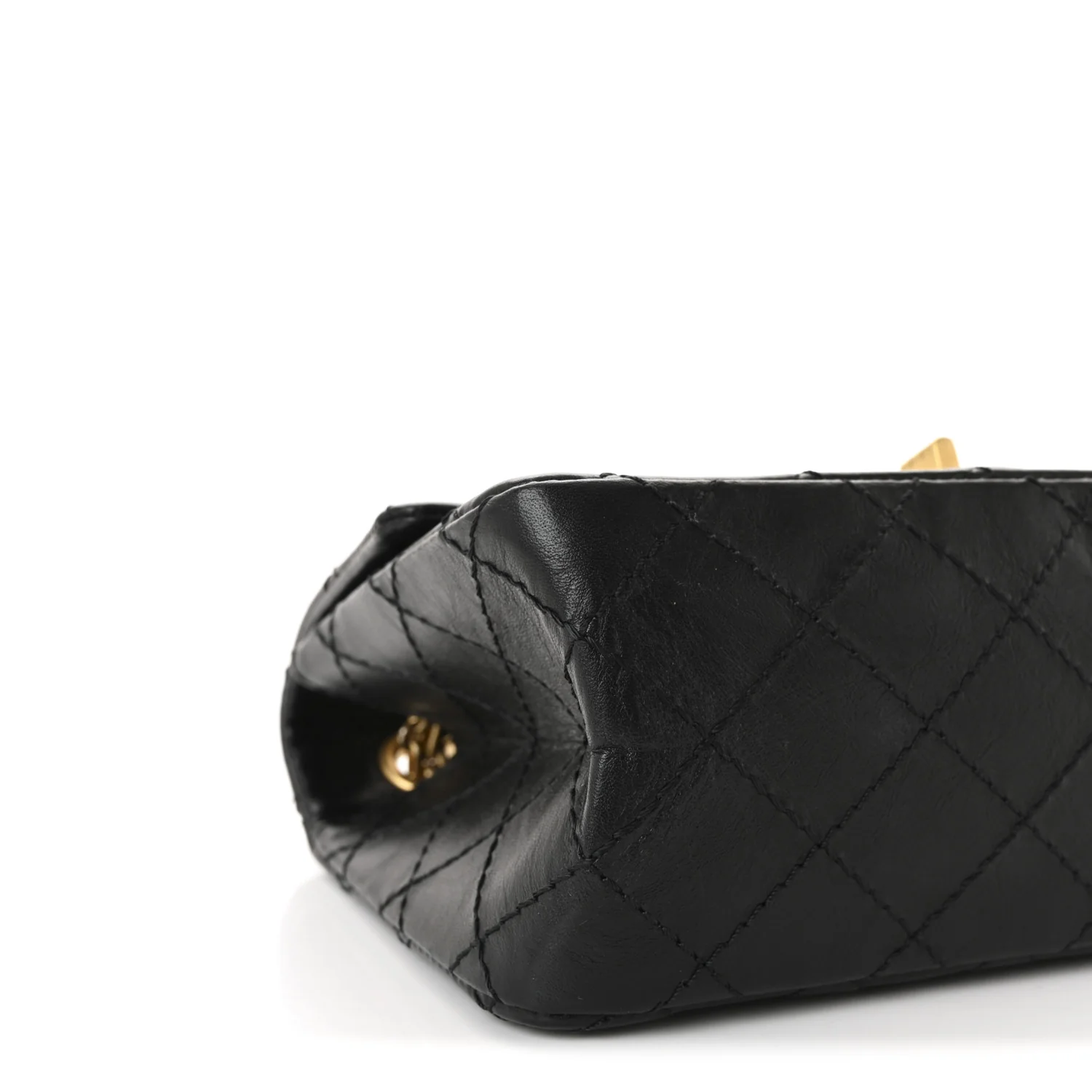 Aged Calfskin Quilted 2.55 Reissue Mini Flap Black - Image 9