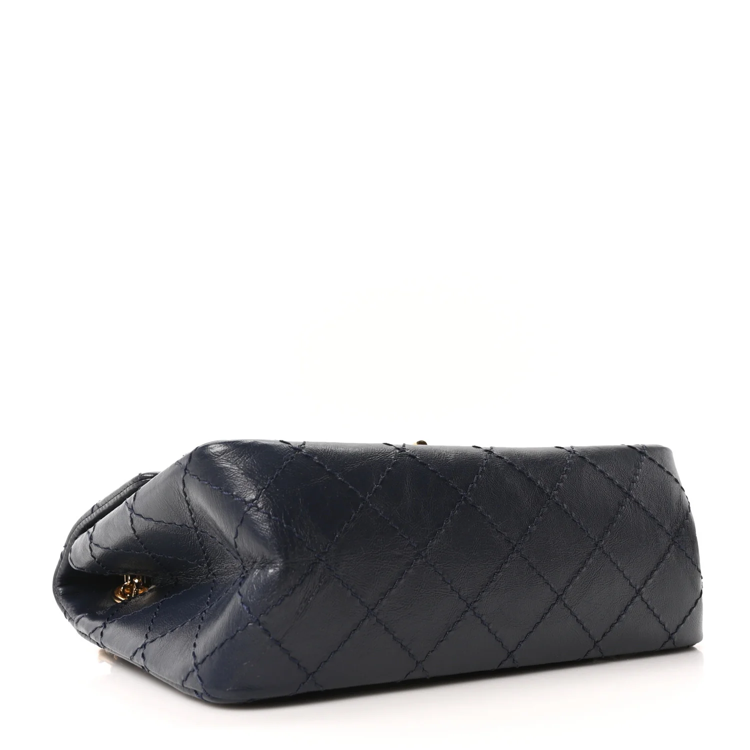 Aged Calfskin Quilted 2.55 Reissue Mini Flap Navy - Image 4
