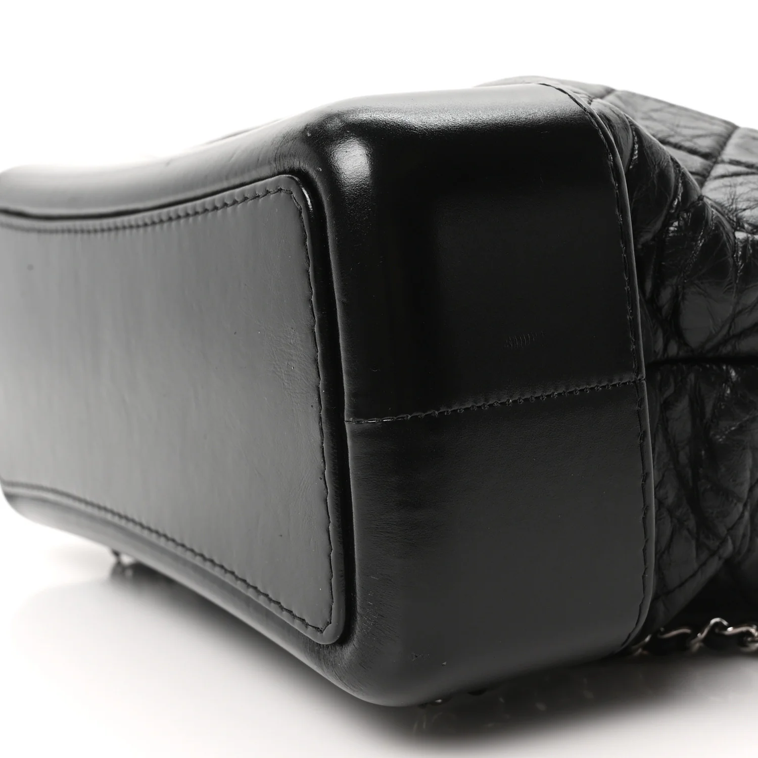 Aged Calfskin Quilted Gabrielle Backpack Black - Image 10