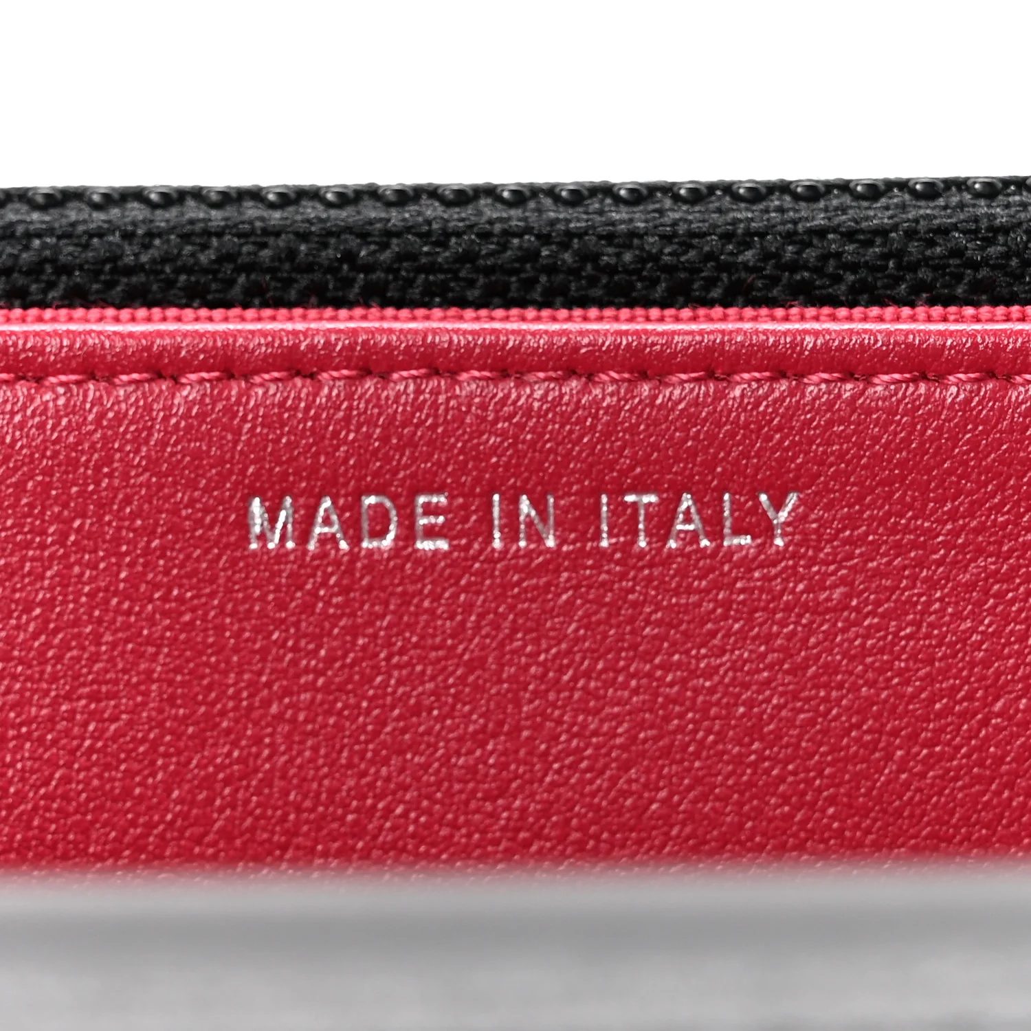 Aged Calfskin Quilted Gabrielle Wallet On Chain WOC White Black - Image 7