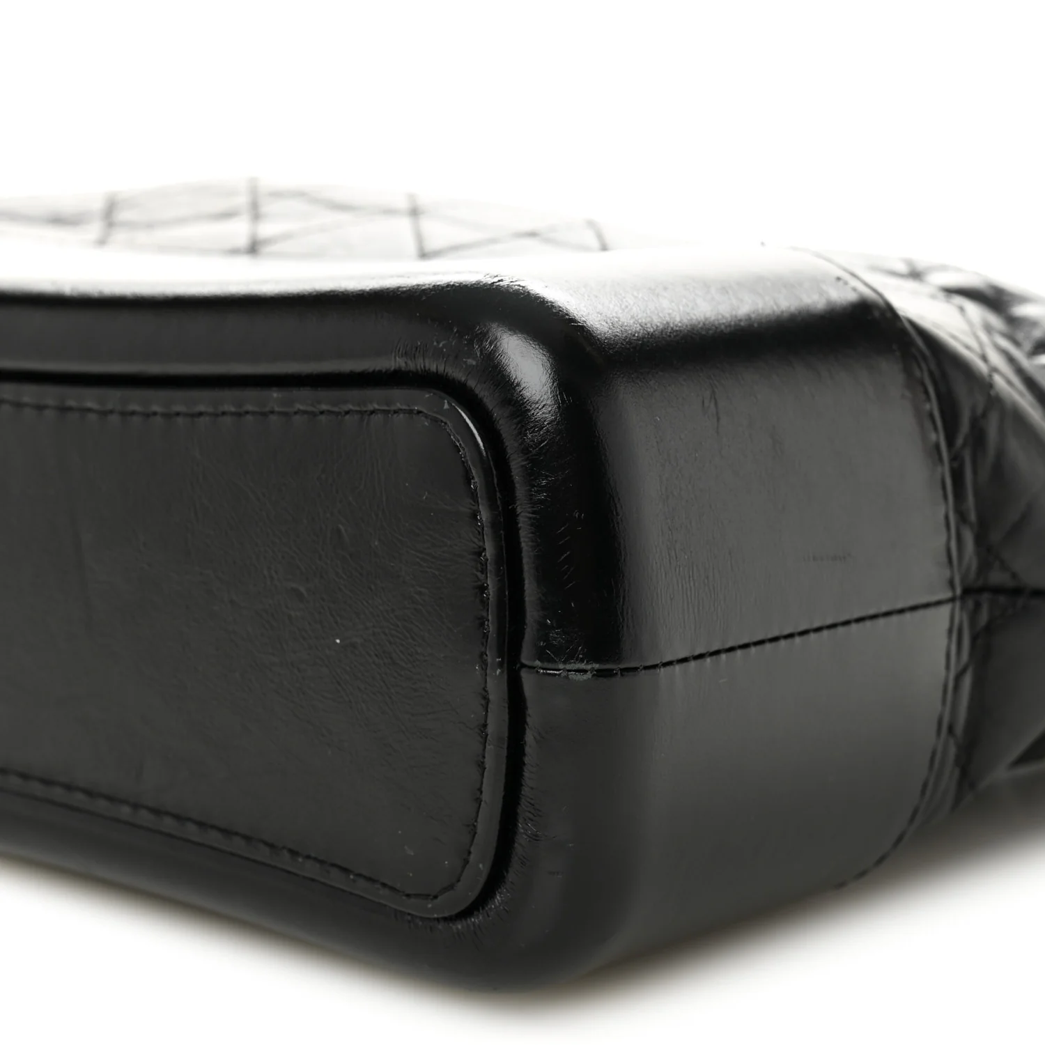 Aged Calfskin Quilted Medium Gabrielle Hobo Black - Image 10