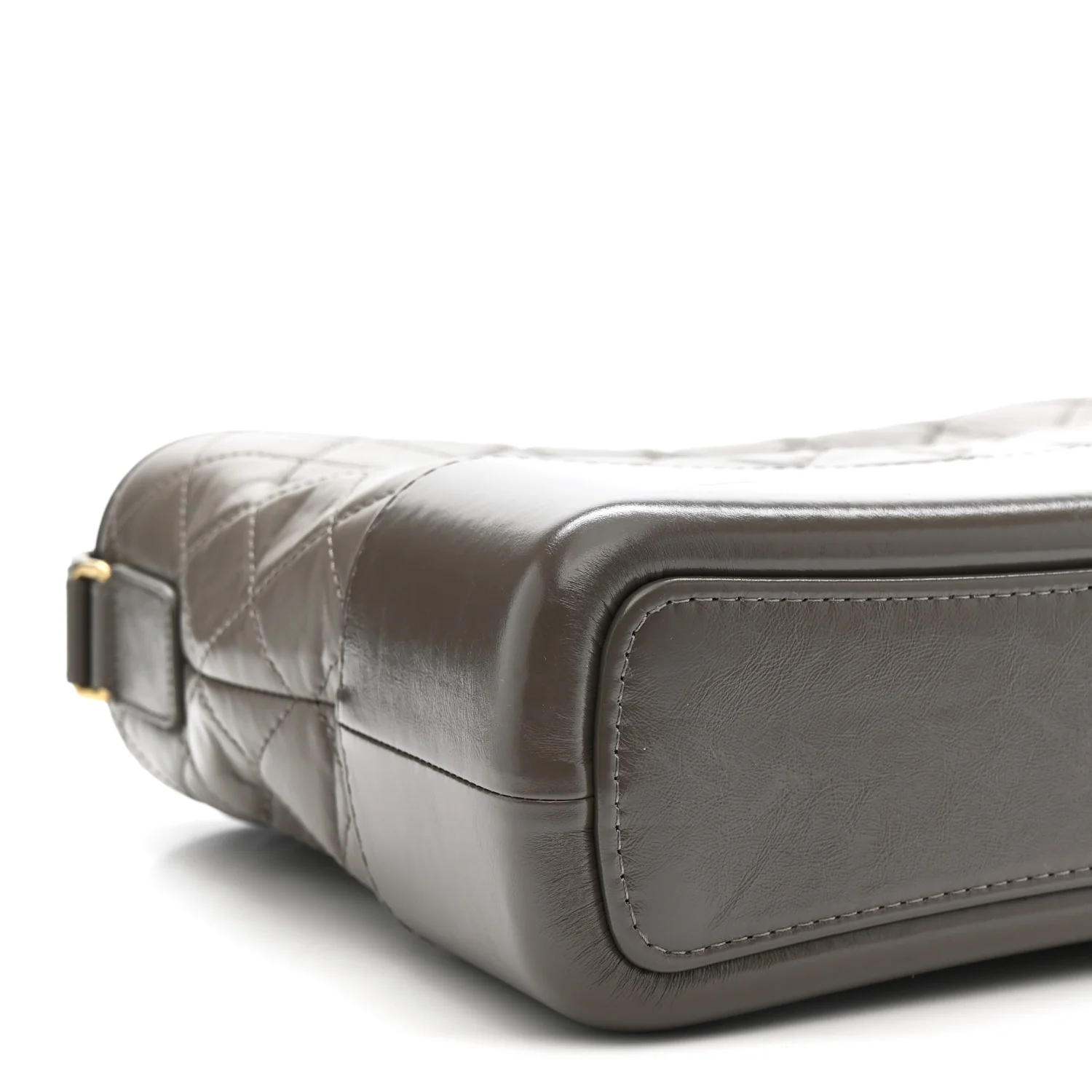 Aged Calfskin Quilted Medium Gabrielle Hobo Grey - Image 9