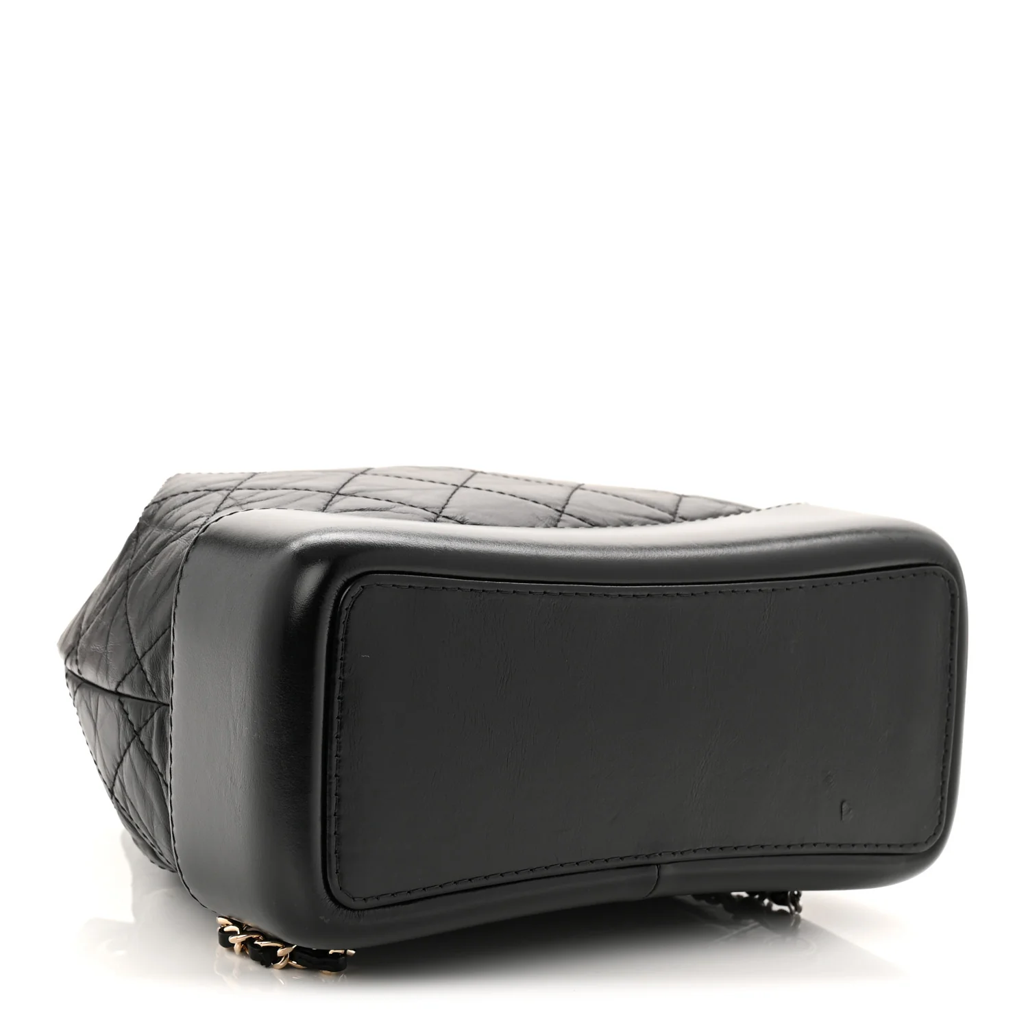 Aged Calfskin Quilted Small Gabrielle Backpack Black - Image 4
