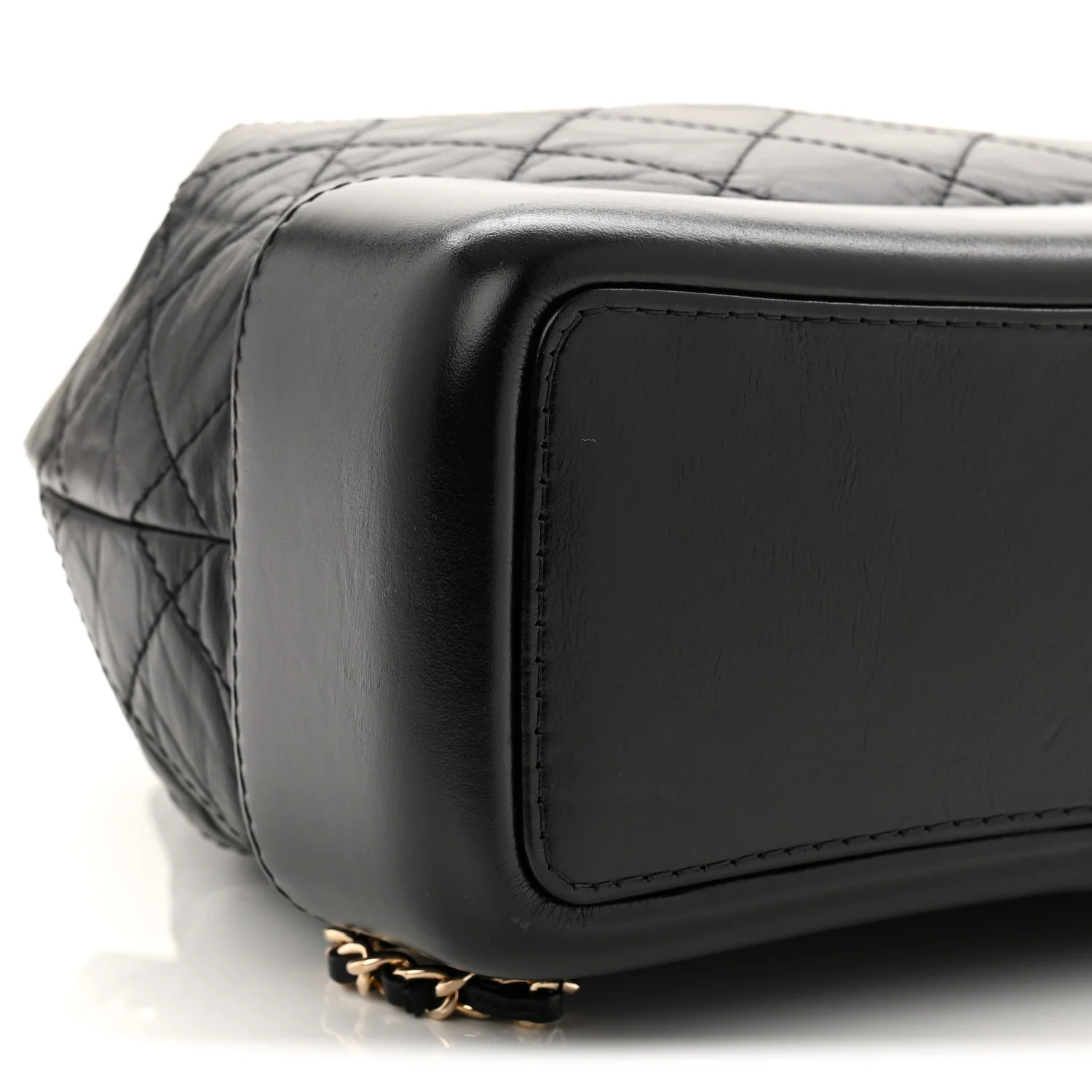 Aged Calfskin Quilted Small Gabrielle Backpack Black - Image 9