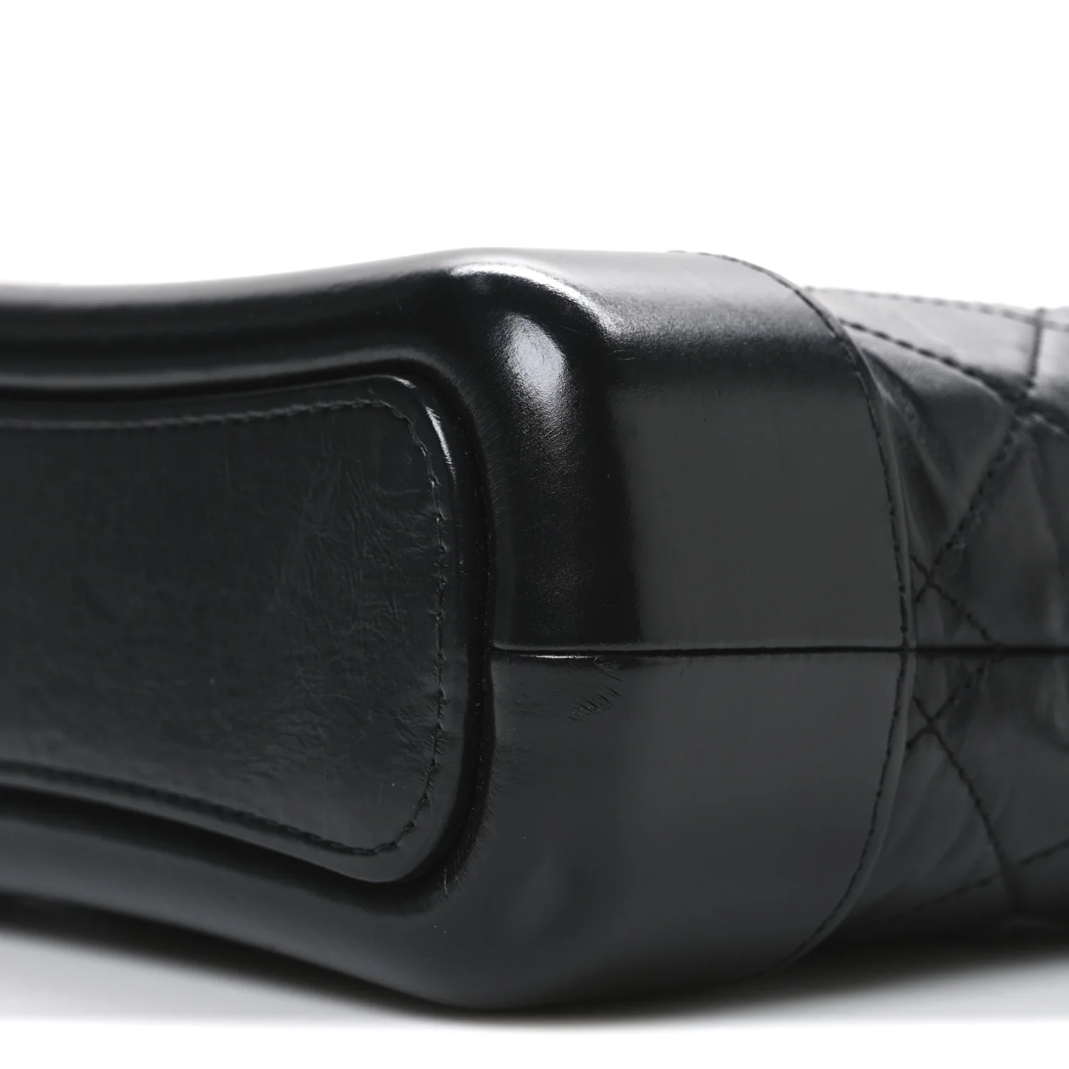 Aged Calfskin Quilted Small Gabrielle Hobo Black - Image 10