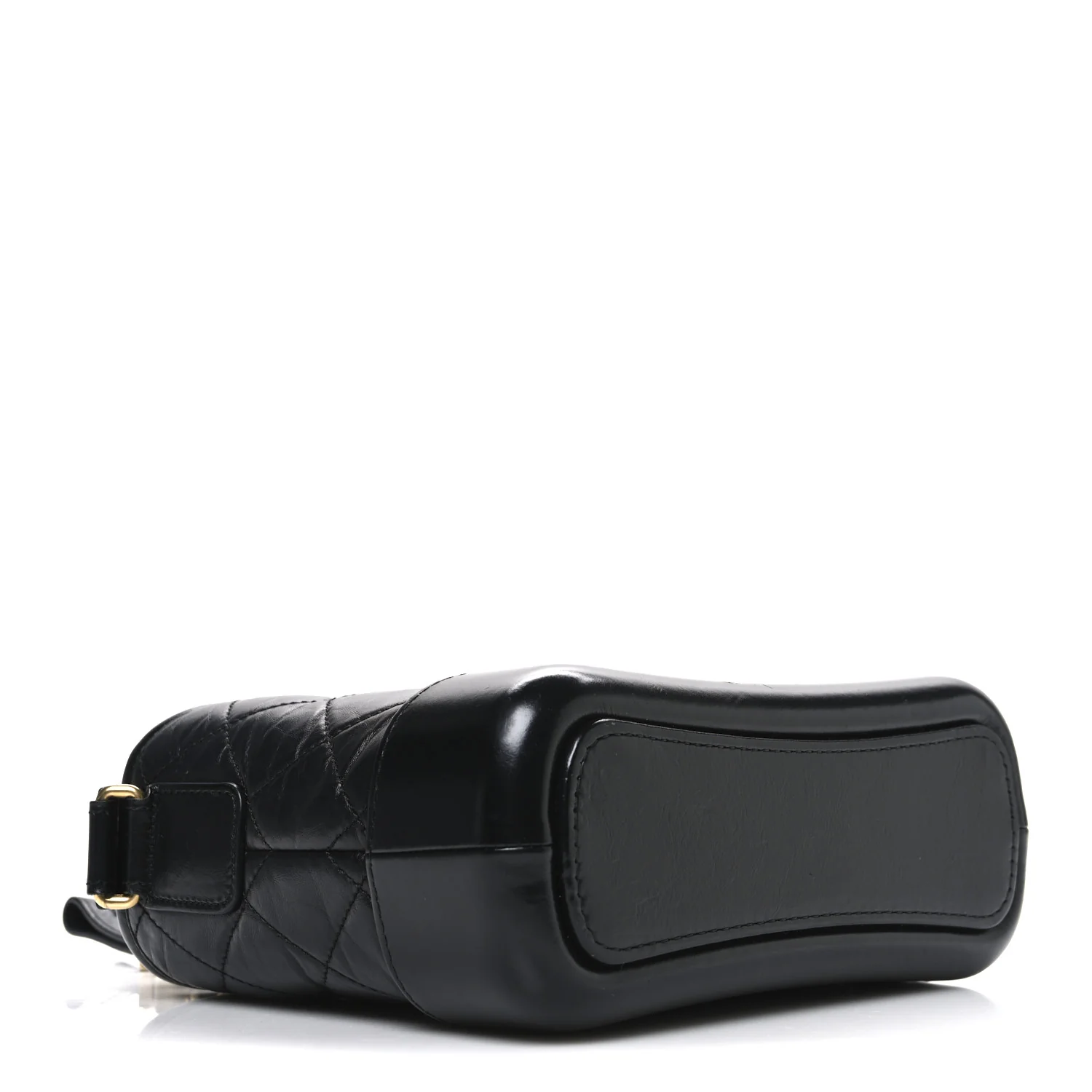 Aged Calfskin Quilted Small Gabrielle Hobo Black - Image 4