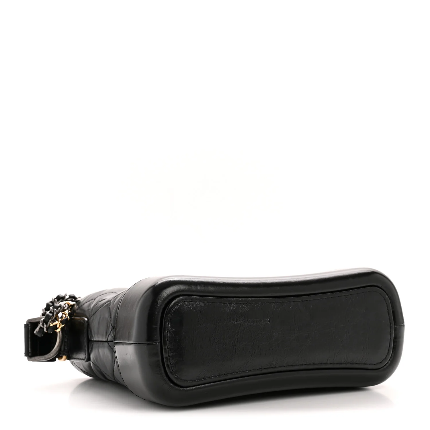Aged Calfskin Quilted Small Gabrielle Hobo Black - Image 4