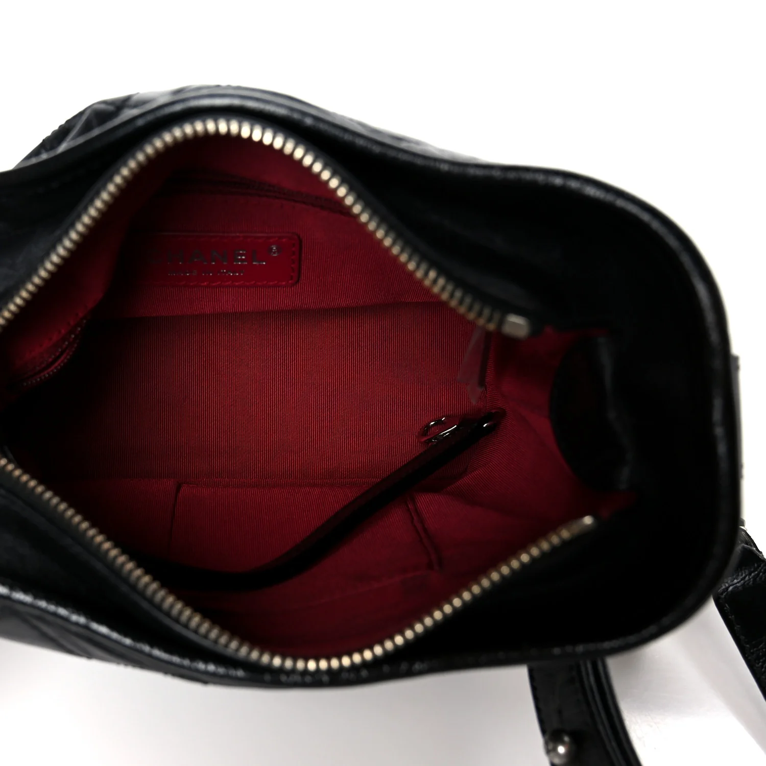 Aged Calfskin Quilted Small Gabrielle Hobo Black - Image 5