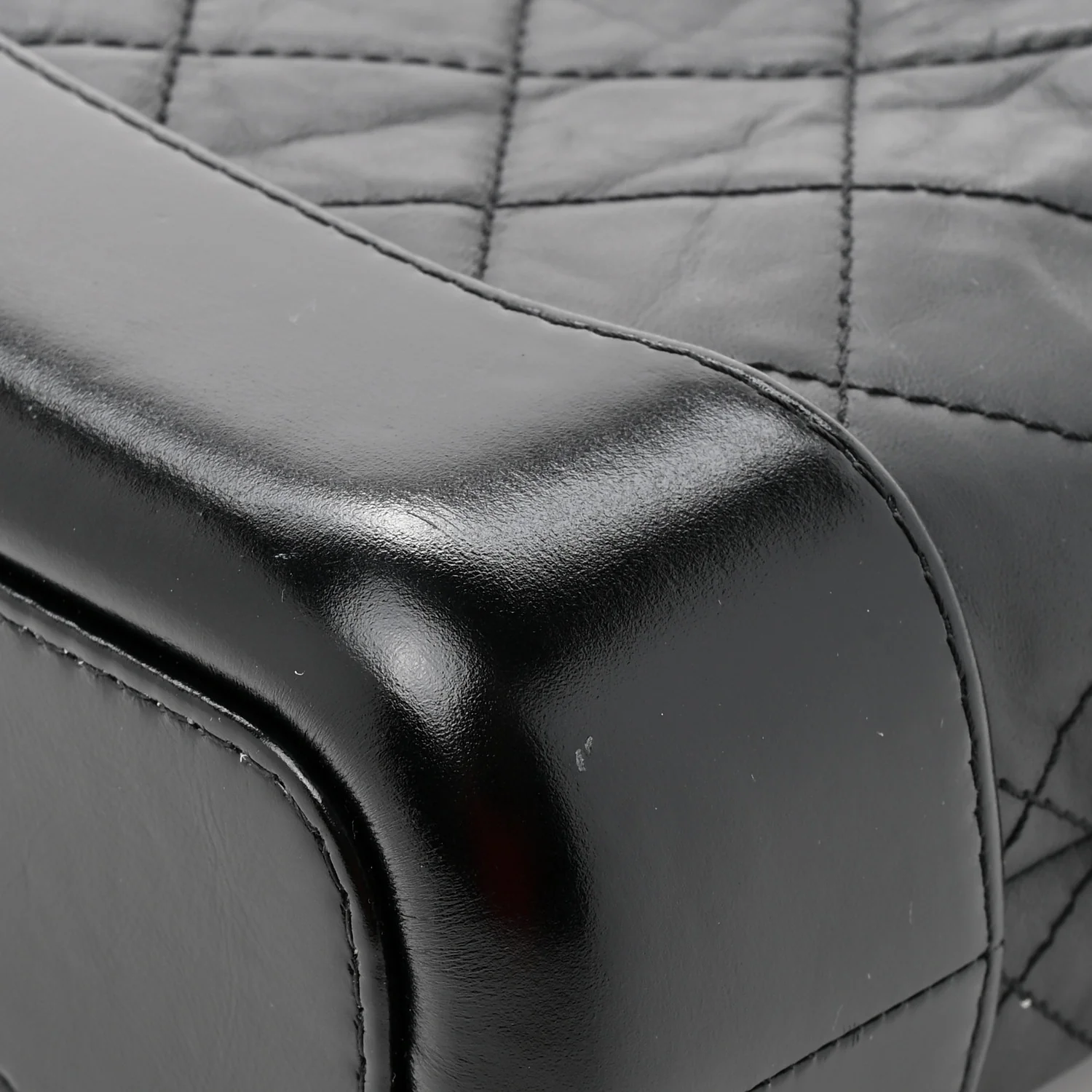 Aged Calfskin Quilted Small Gabrielle Hobo Black - Image 13