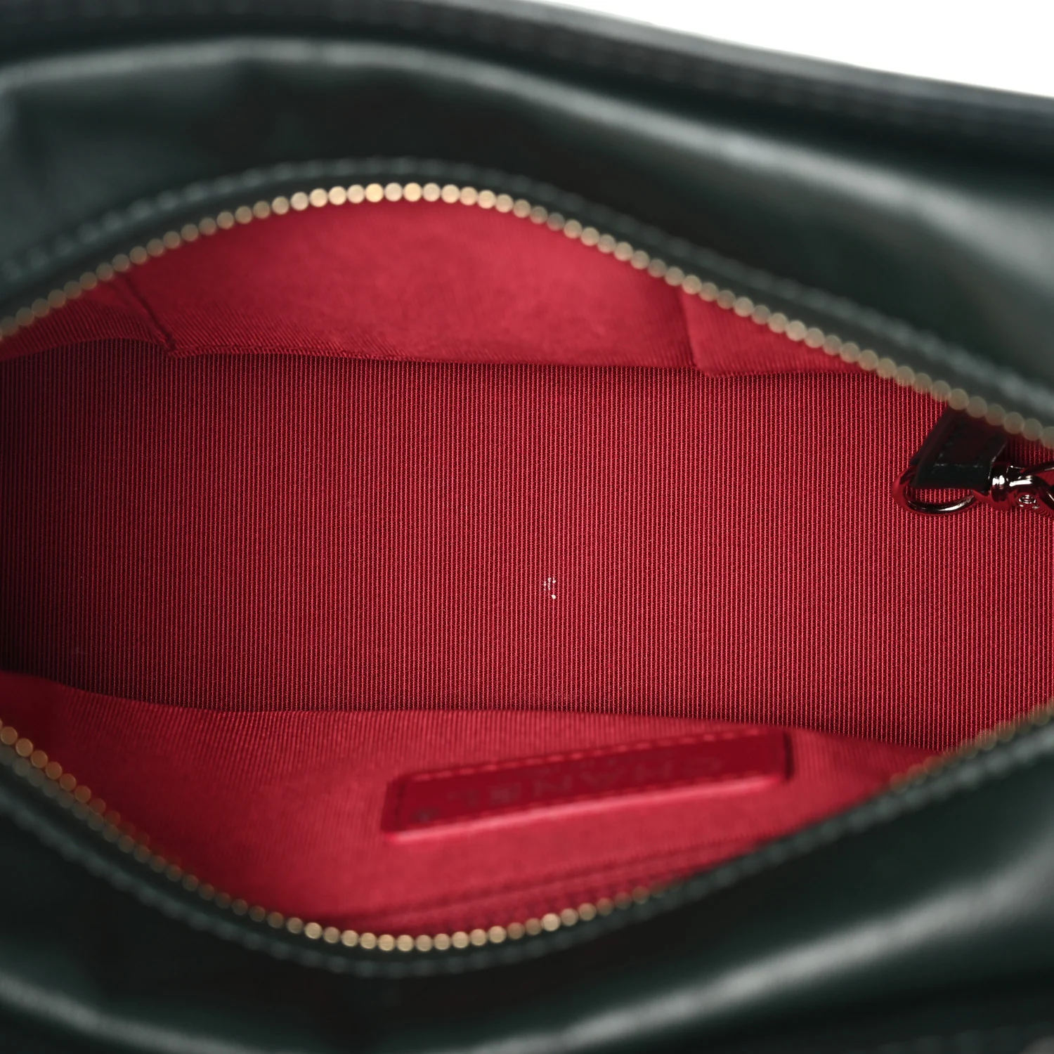 Aged Calfskin Quilted Small Gabrielle Hobo Dark Green - Image 5