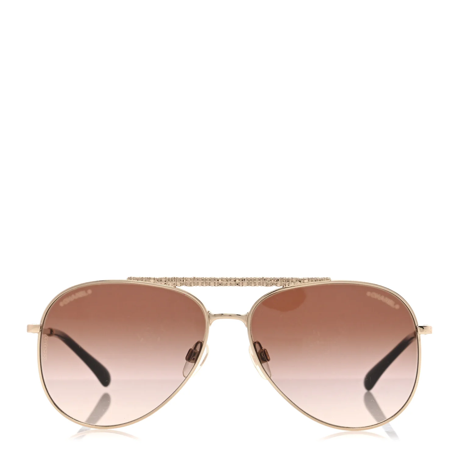 Aviator Metallic Pilot Sunglasses 4231 Gold - Image 2