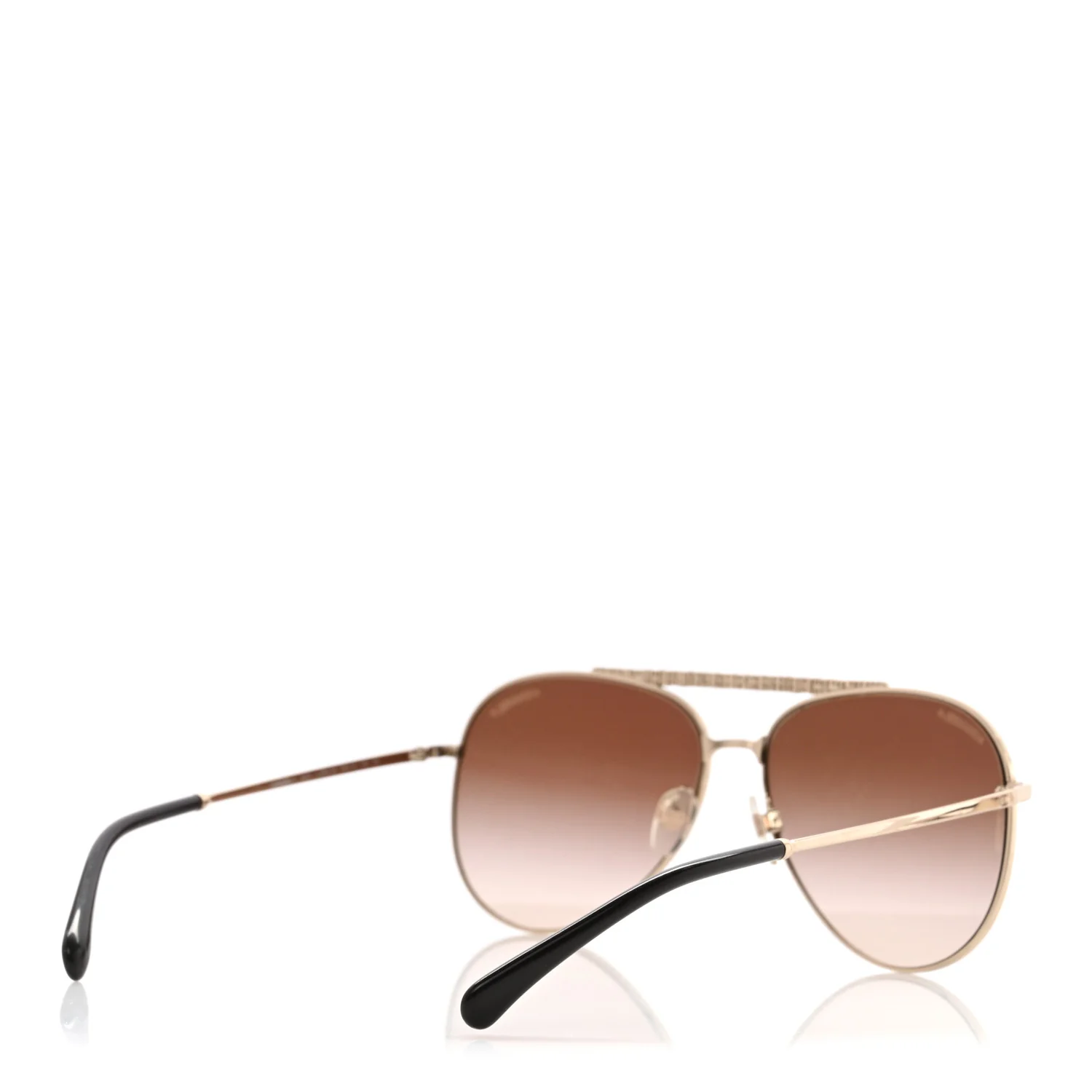 Aviator Metallic Pilot Sunglasses 4231 Gold - Image 4