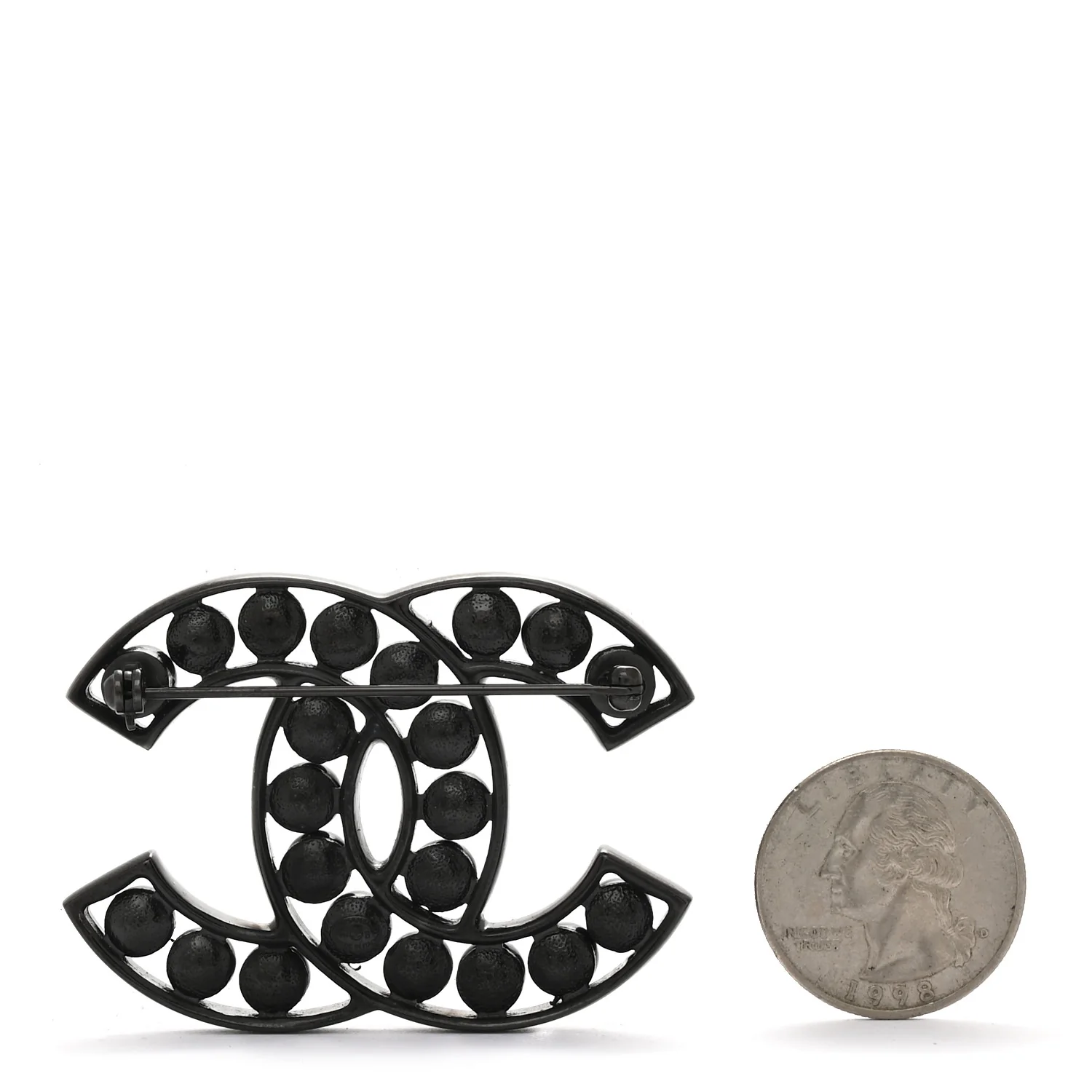 Bead CC Brooch Black - Image 2