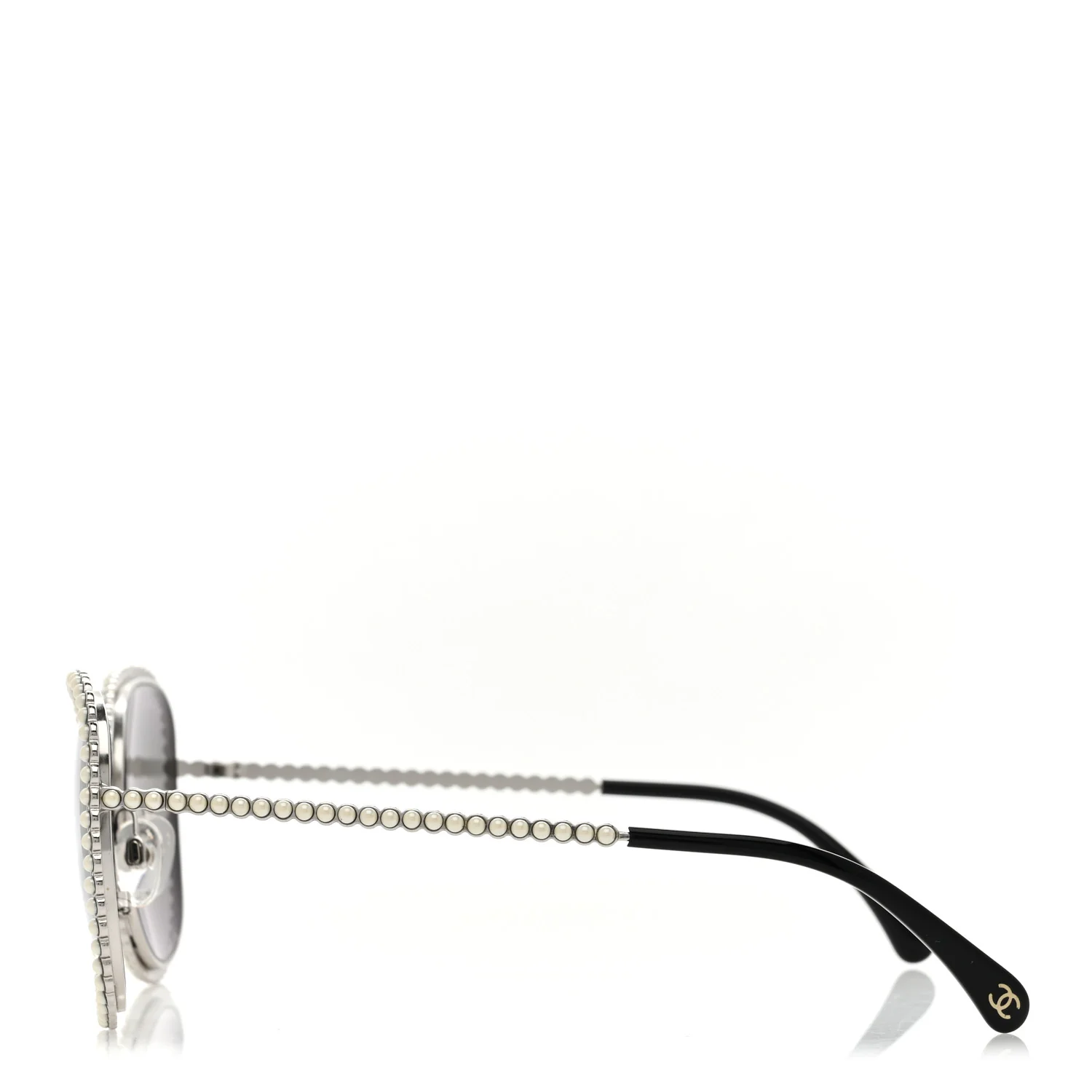 Beaded Sunglasses 71337 Silver - Image 3