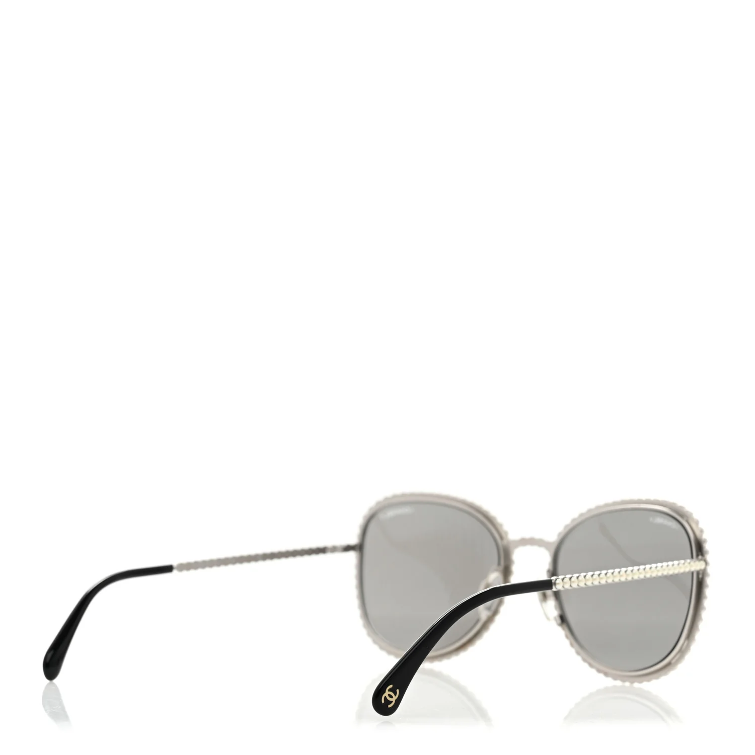Beaded Sunglasses 71337 Silver - Image 4