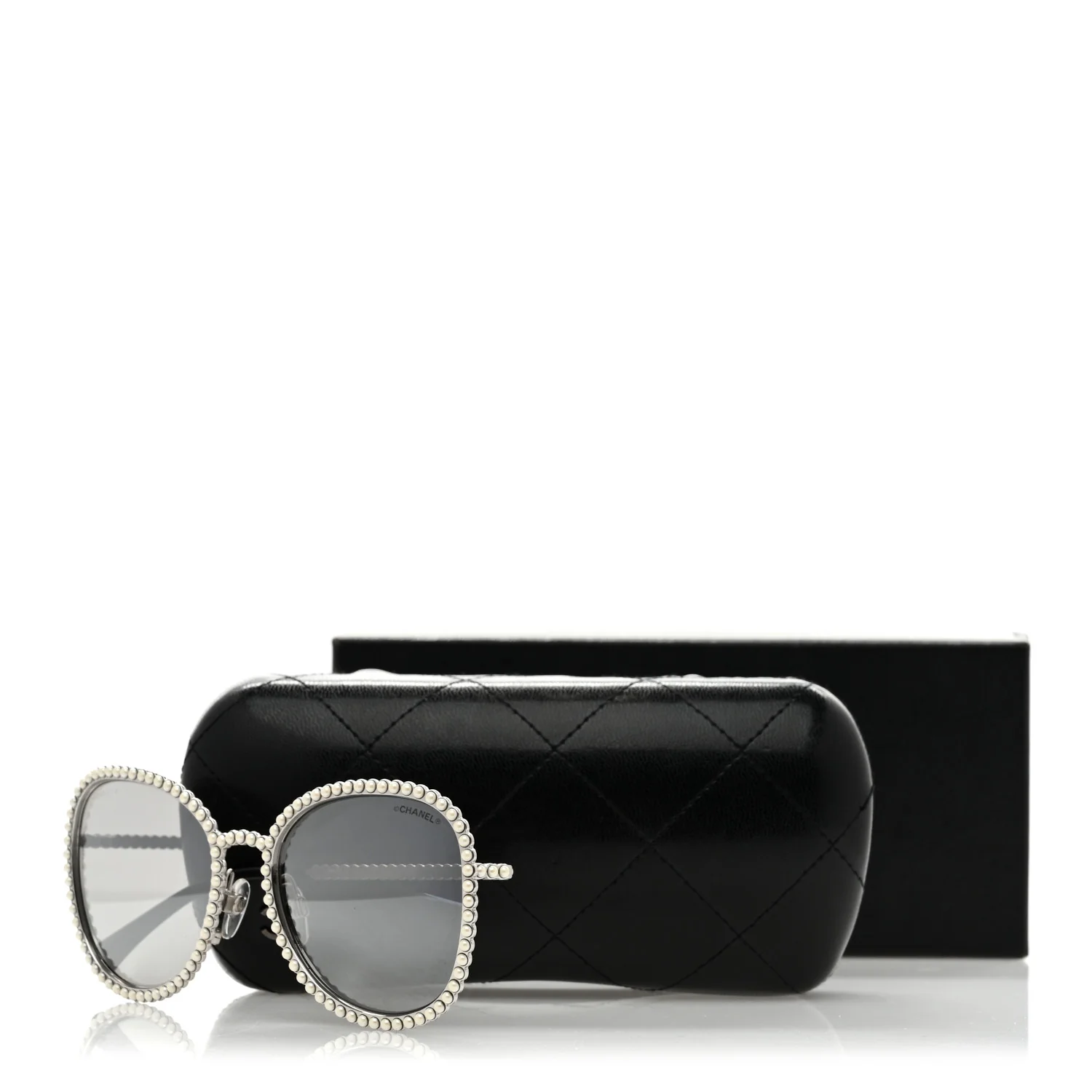 Beaded Sunglasses 71337 Silver - Image 9