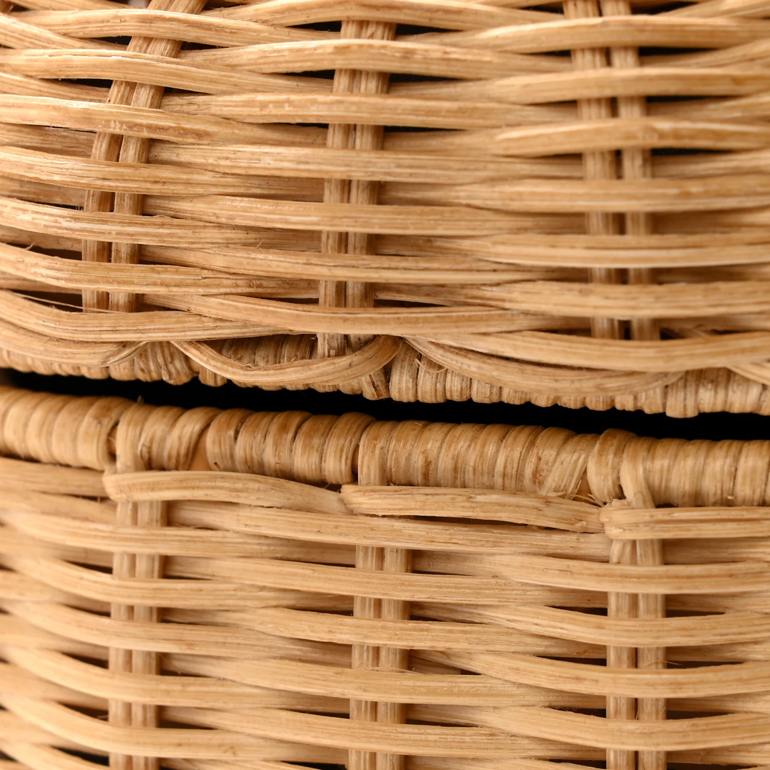 Braided Rattan Top Handle Vanity Case Beige - Image 10