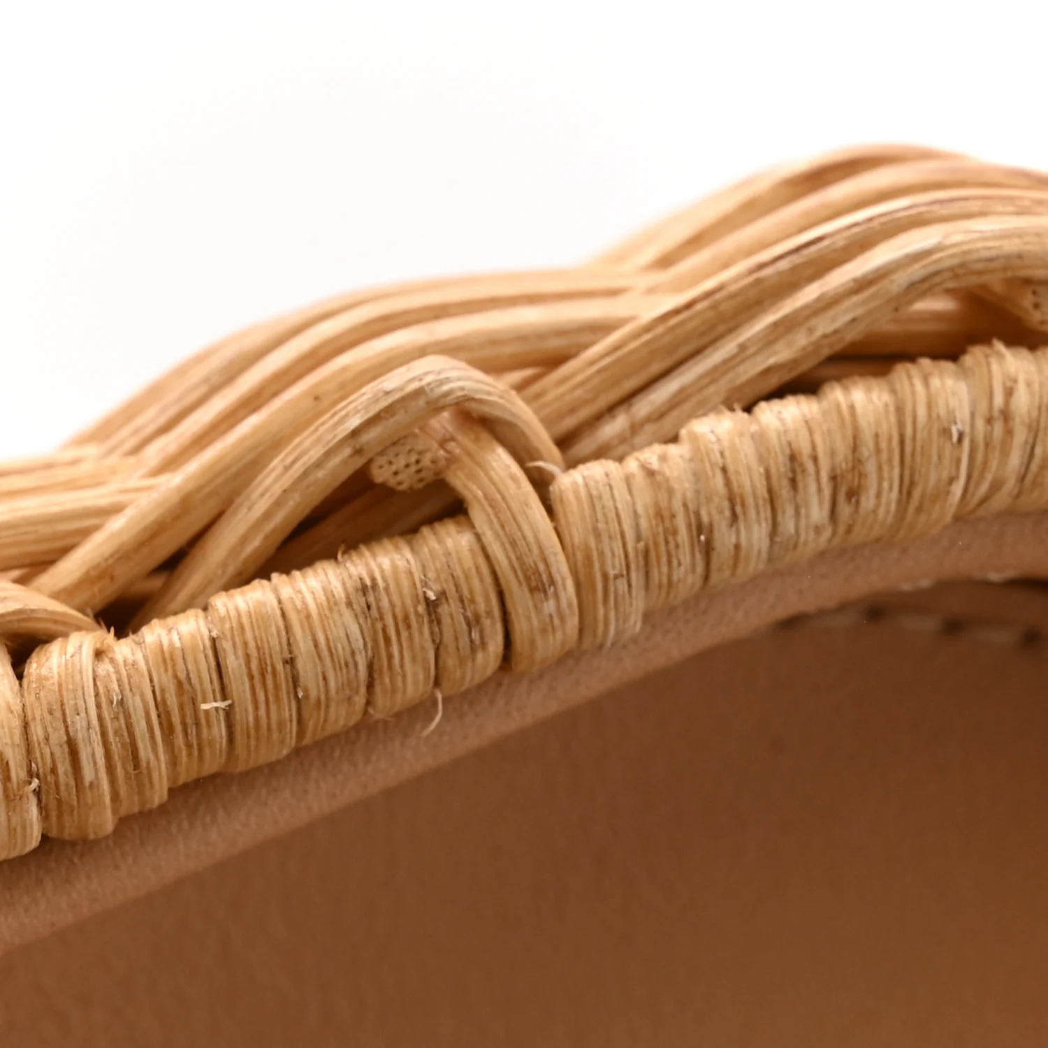 Braided Rattan Top Handle Vanity Case Beige - Image 12