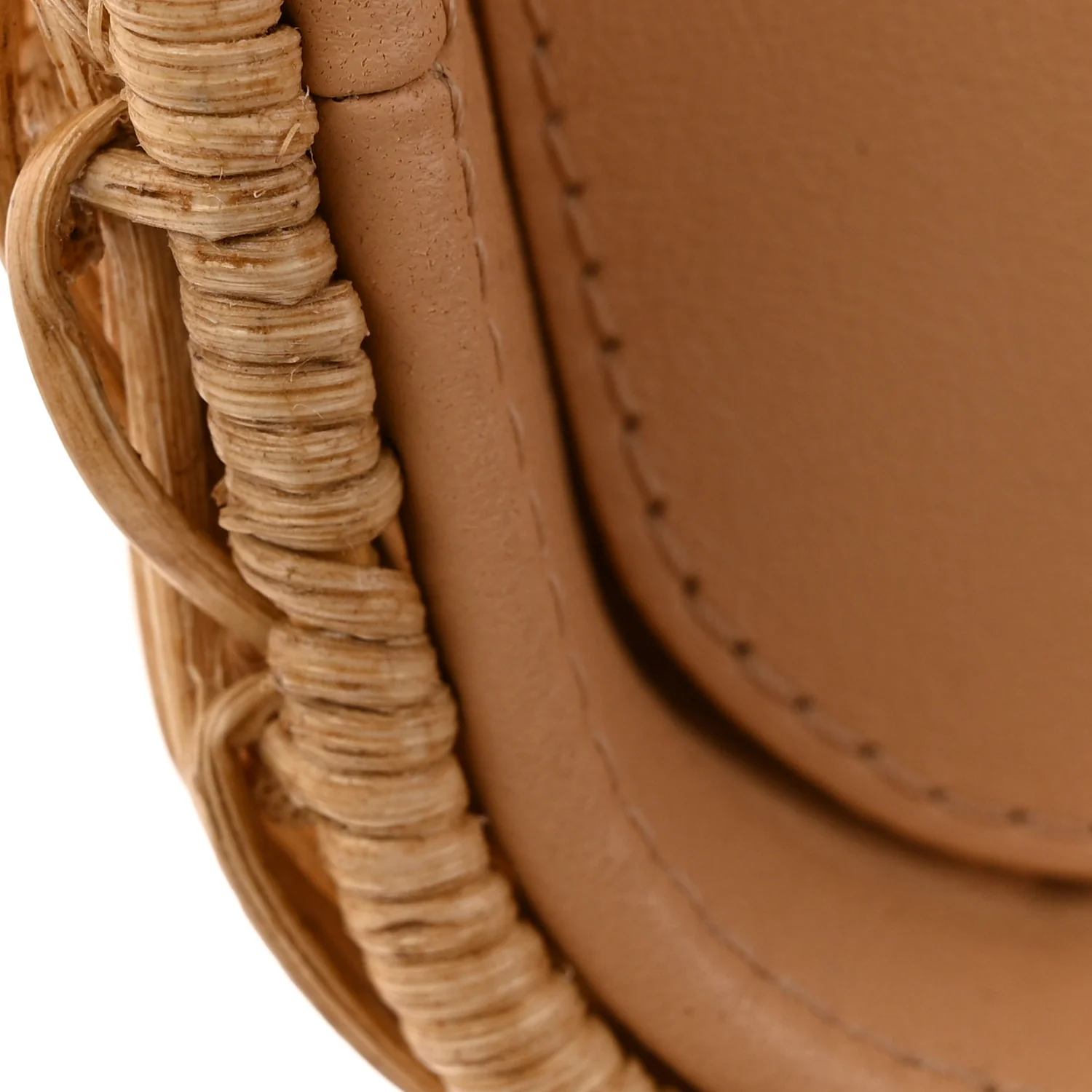 Braided Rattan Top Handle Vanity Case Beige - Image 13