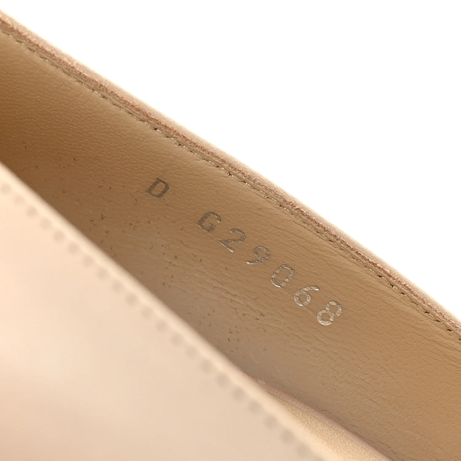 Calfskin CC Cap Toe Platform Chain Pumps 39 Beige Black - Image 9