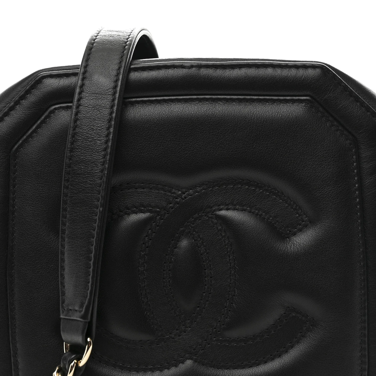 Calfskin CC Clock Camera Case Black - Image 8