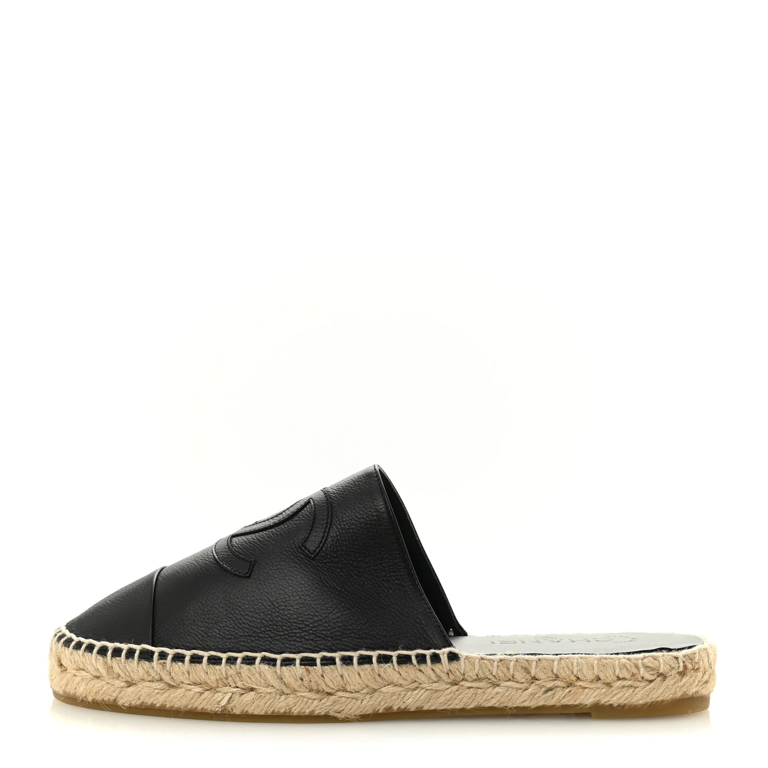 Calfskin CC Espadrille Mules 41 Black