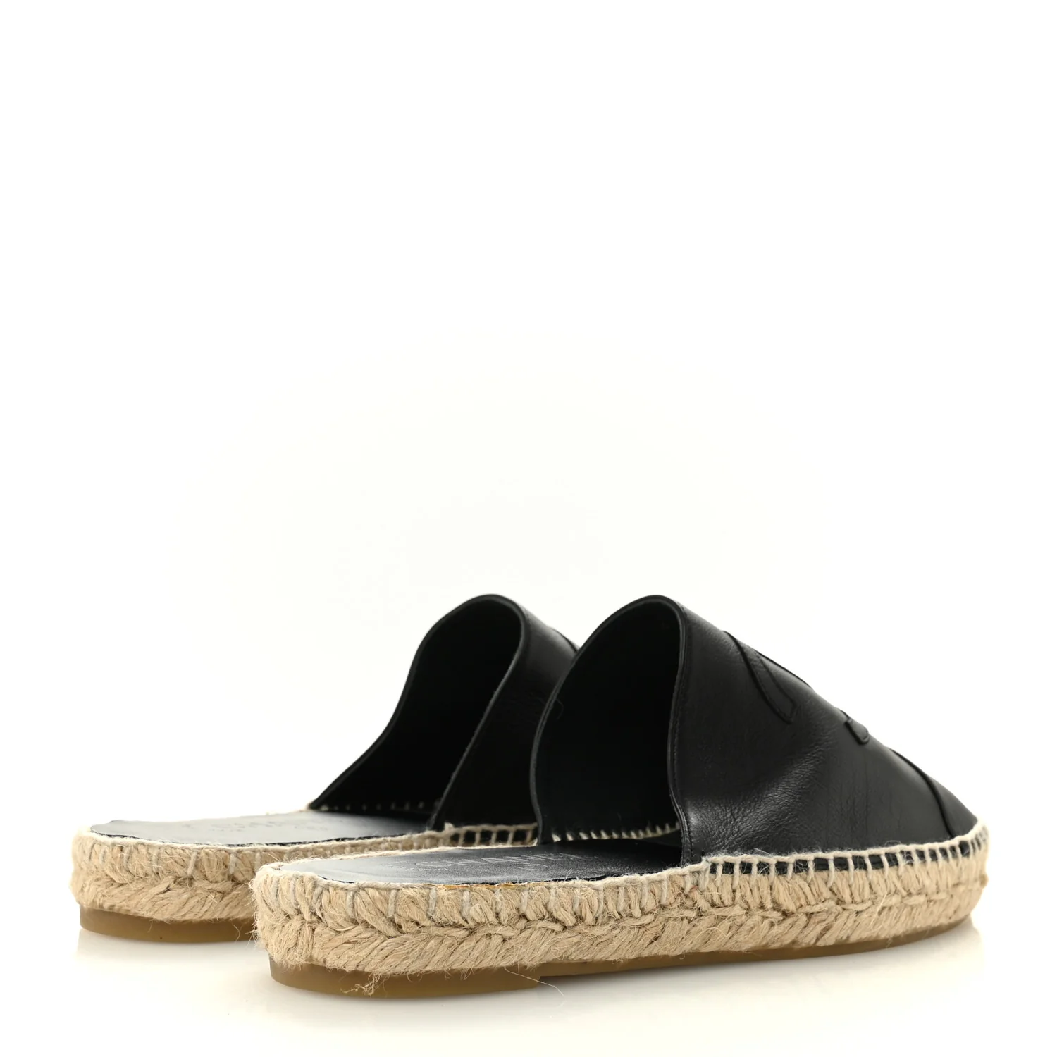 Calfskin CC Espadrille Mules 41 Black - Image 5